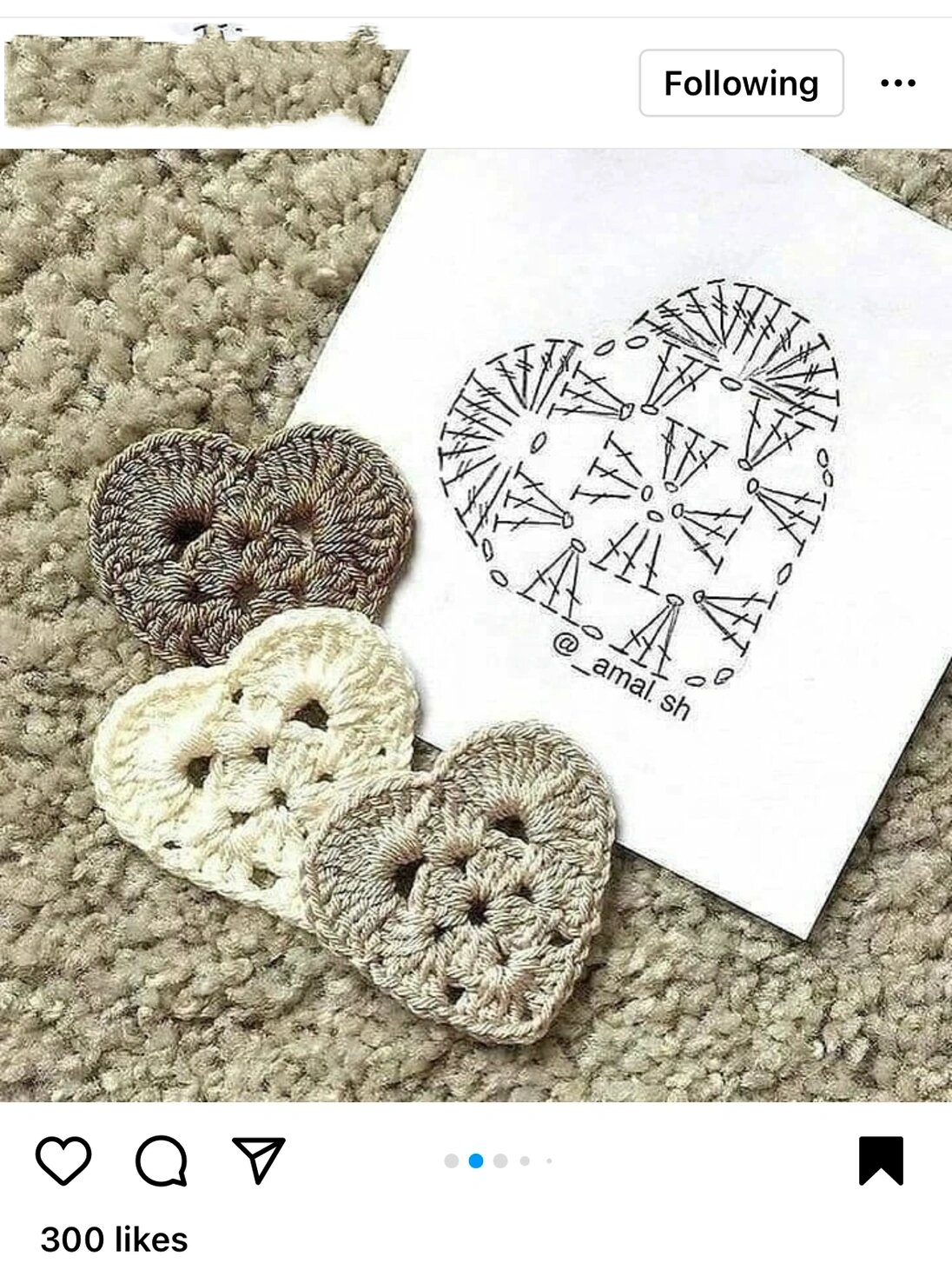 7815分享多种"心形"钩法图解