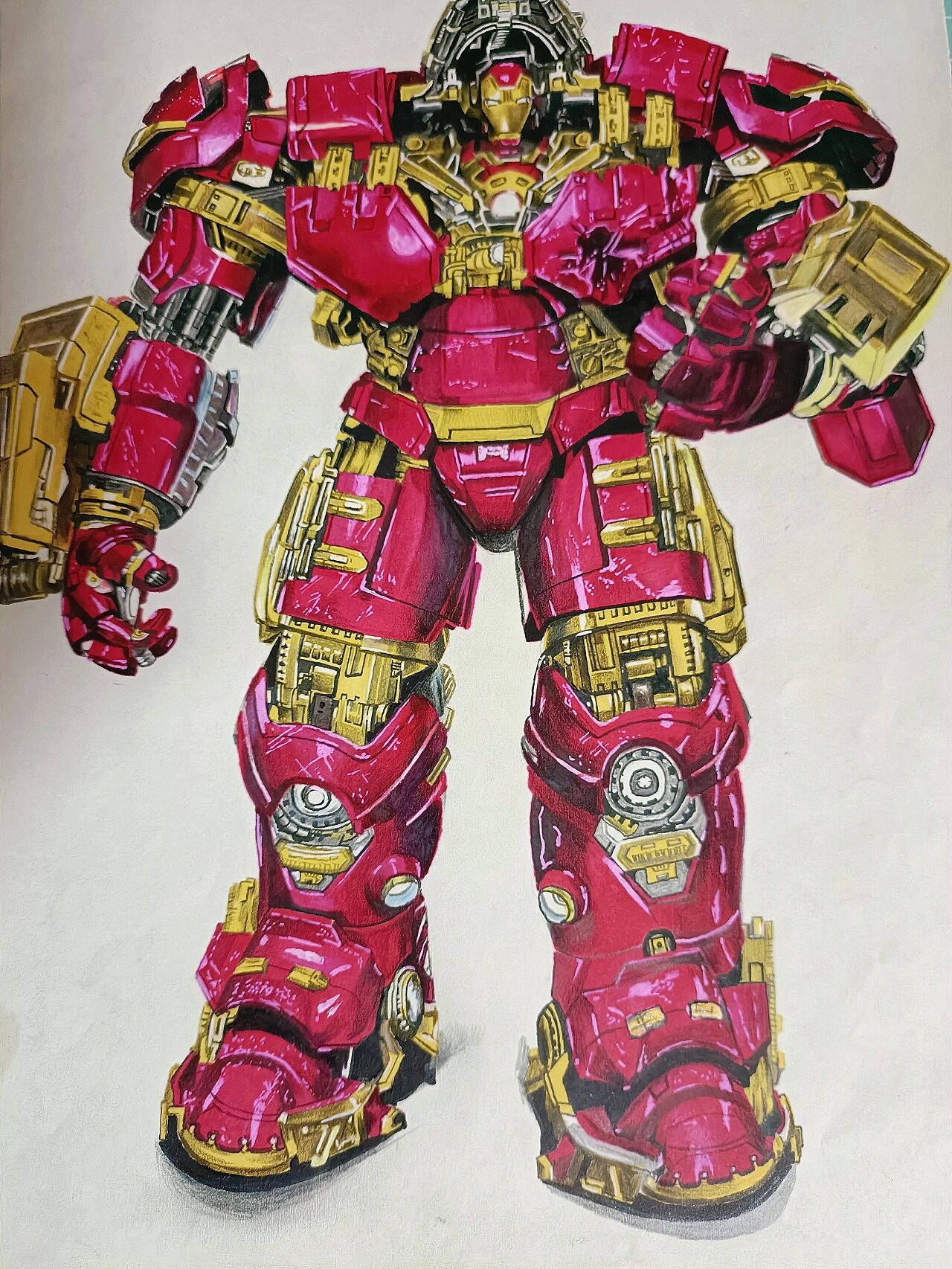 手绘钢铁侠,反浩克机甲