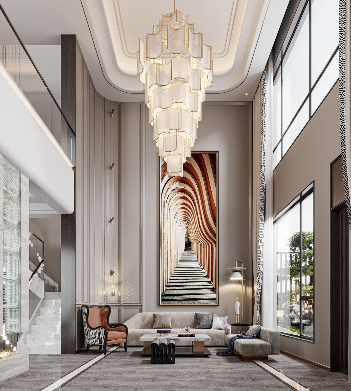 原创97380㎡别墅轻奢挑空客厅·星空顶太赞 项目地址:昆明 项目小区