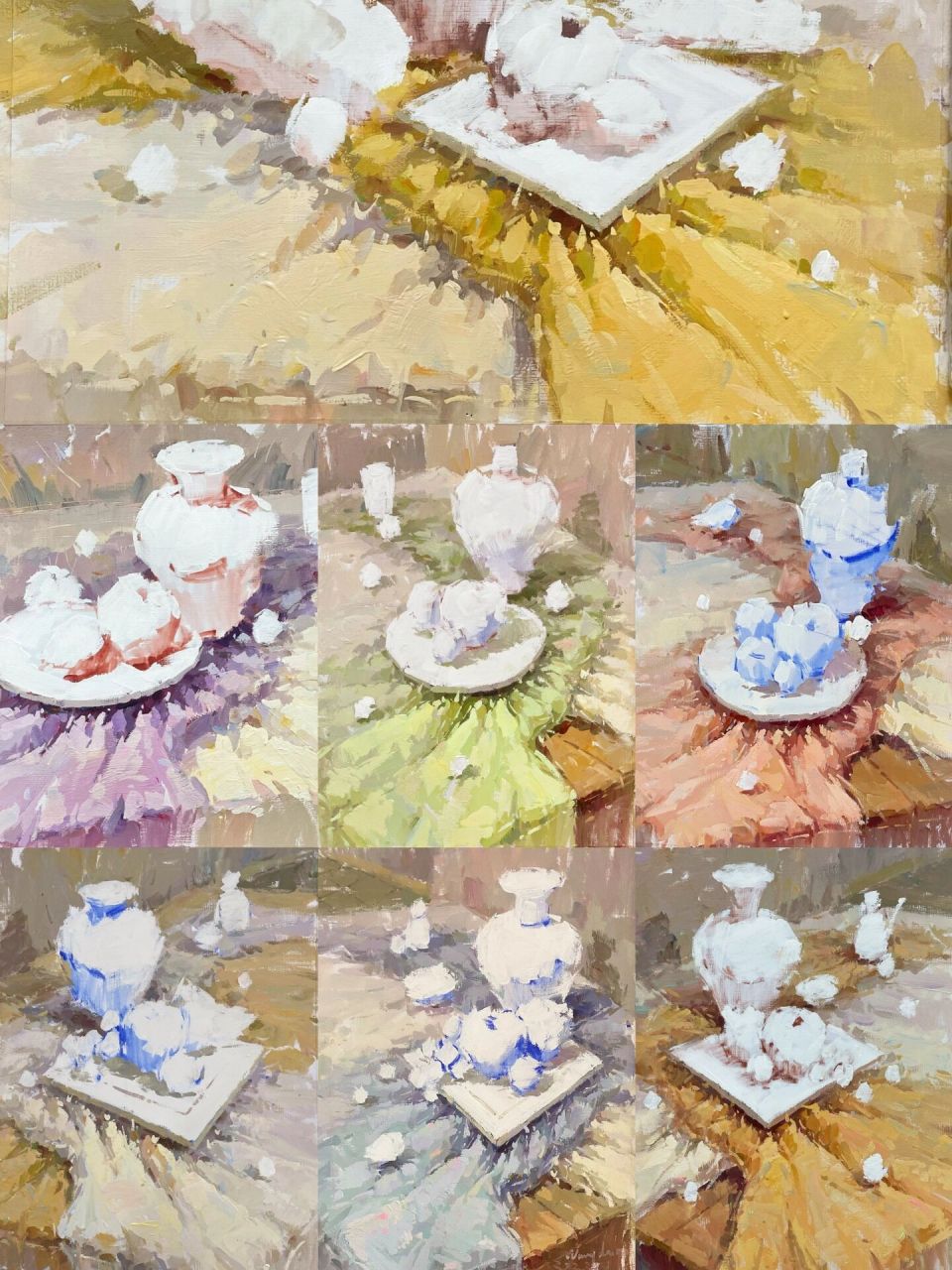 90美术生必看7515的色彩衬布合集6015 还在为不会画衬布而