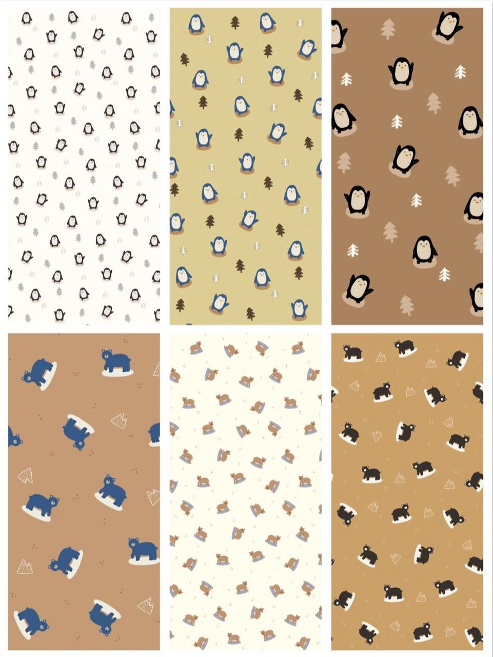 533期 焦糖色系可爱小卡通图案壁纸 授权 约稿请私信9393 #壁纸