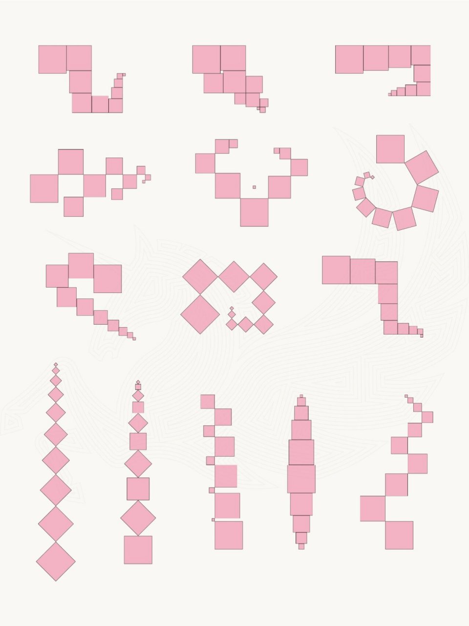 粉红塔,棕色梯进行创意构建吧