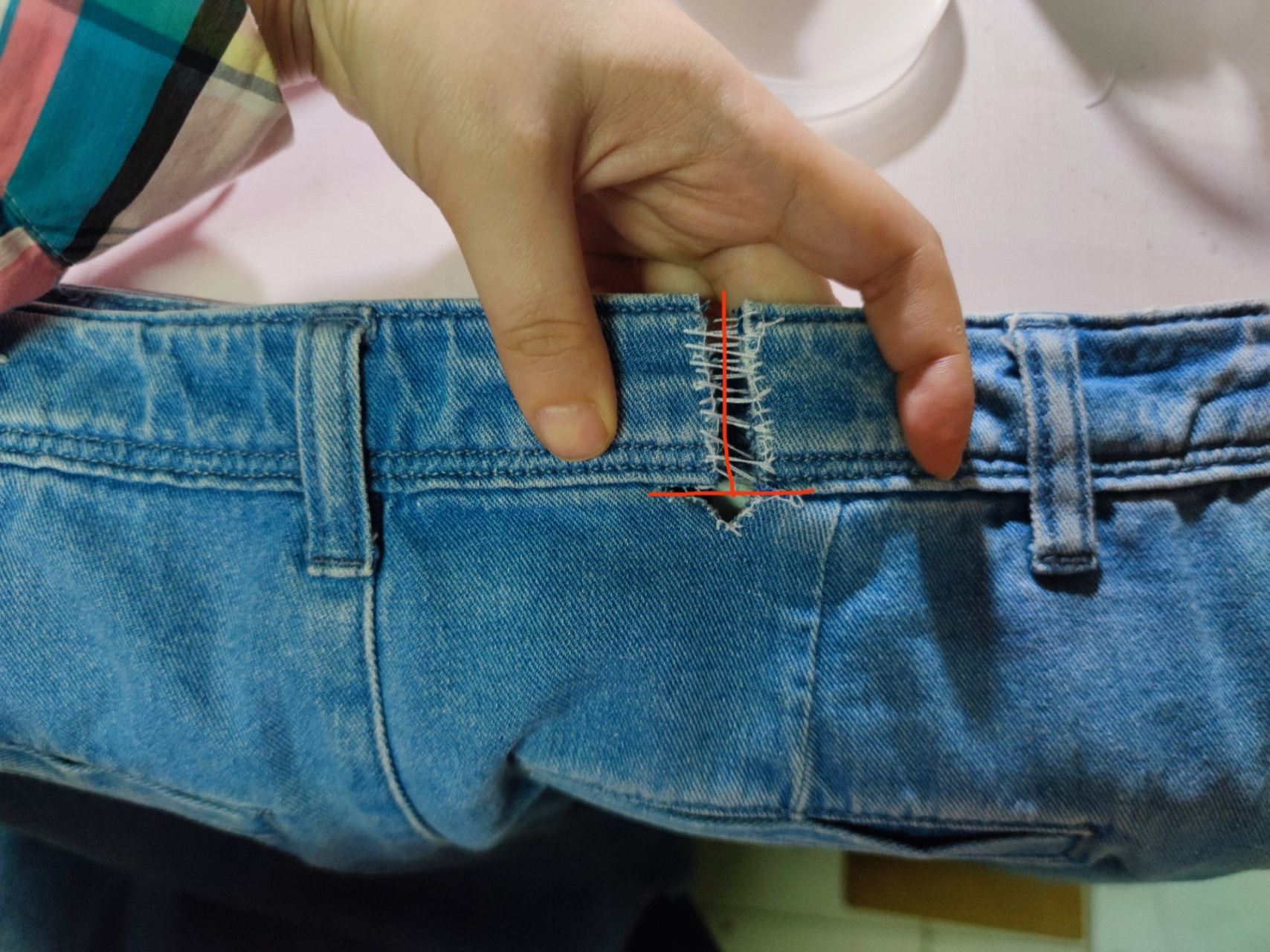 牛仔裤裤腰改大7915拯救一条牛仔裤 吃胖了,腰变粗了呜呜,之前买