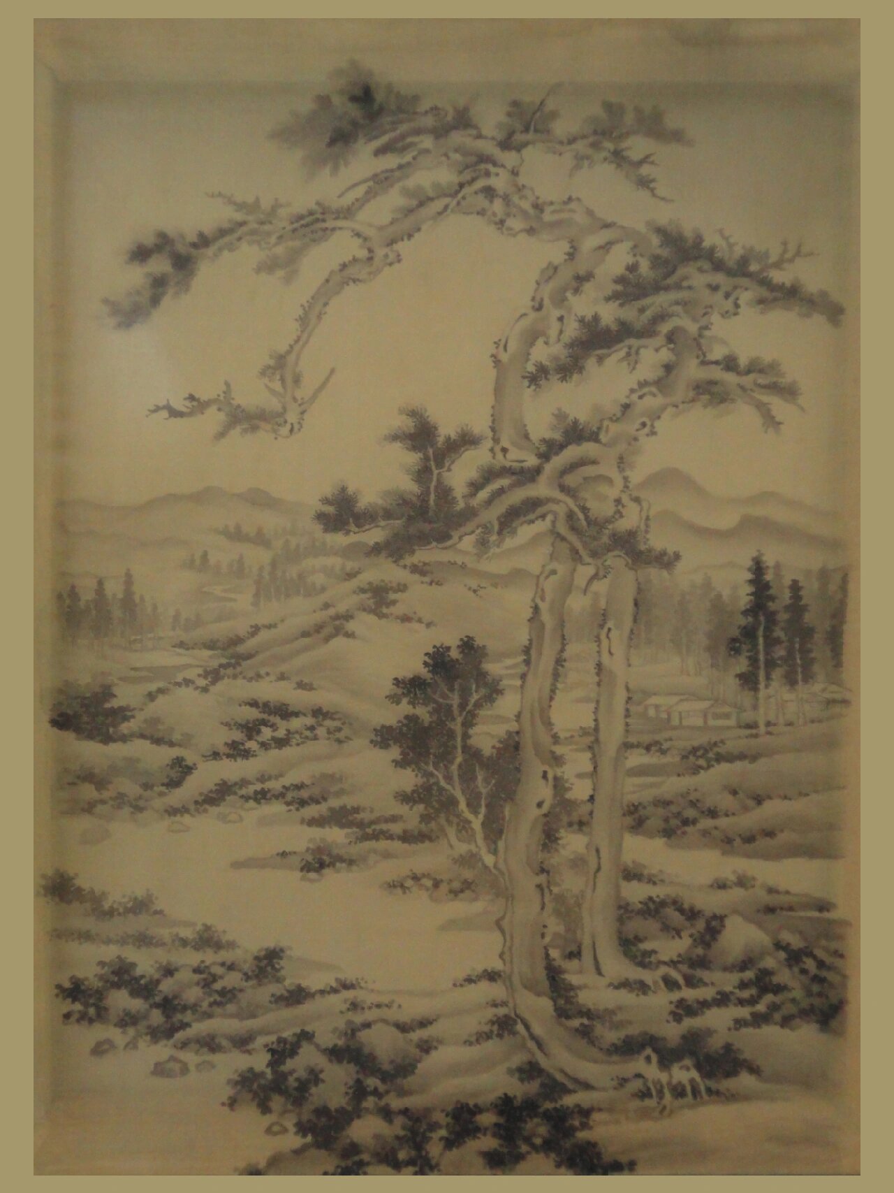 临 元 吴镇《双松平远图》