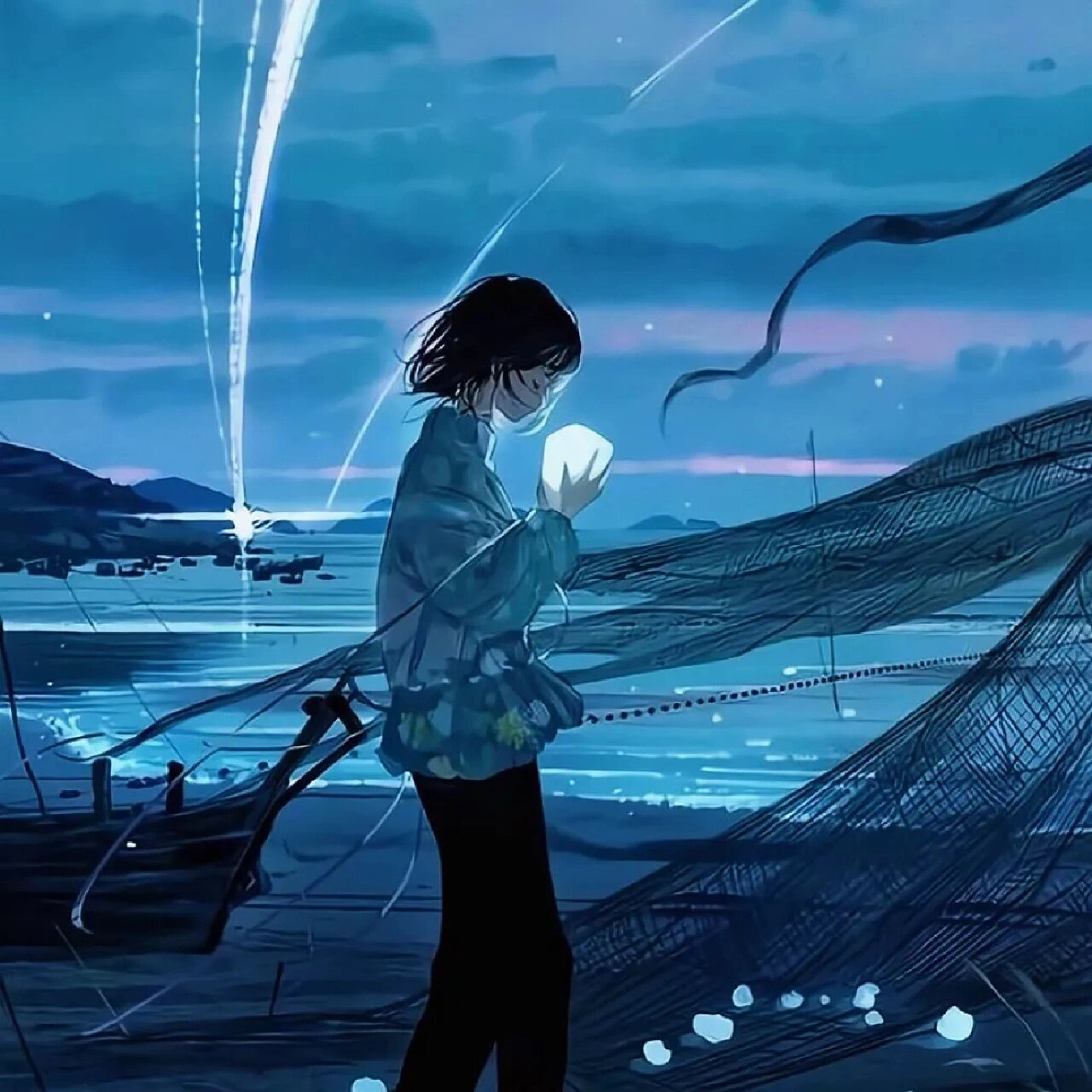 蓝色系女生头像79可抱 花不是为花店而开,人有各自的月亮