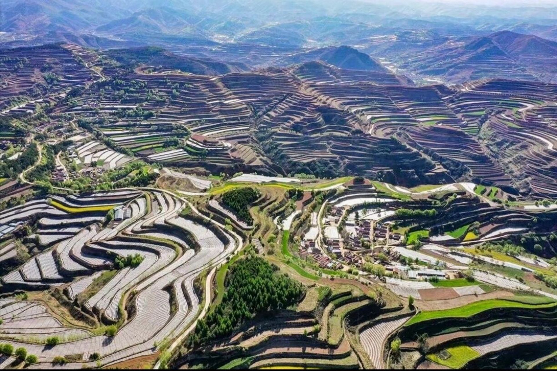庄浪梯田 庄浪梯田,望山山翠,看地地平,如雕如塑,如诗如画.