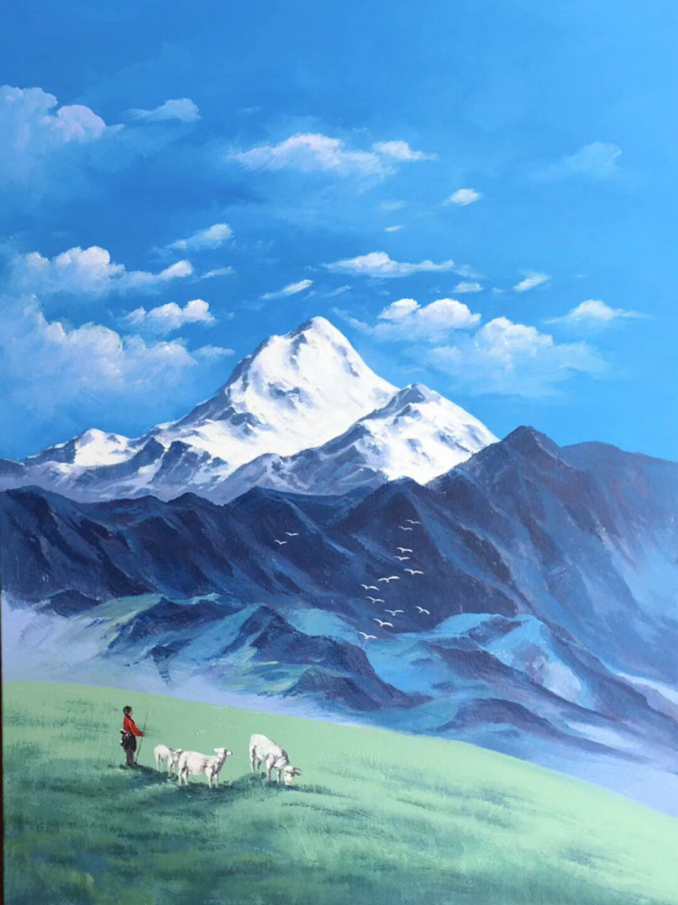 78九油画《简单又好看的风景画》 小清新风景画,大自然的气息,喜欢的