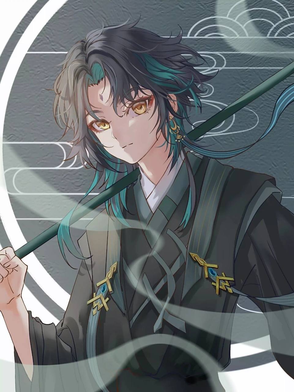 原神高清壁纸 魈(四) 还是喜欢魈多一点,太帅了 画师即水印,侵删致歉