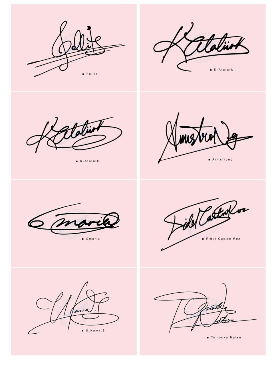 72个欧美风格英文签名设计作品数signature ·02签名是代表您的生活