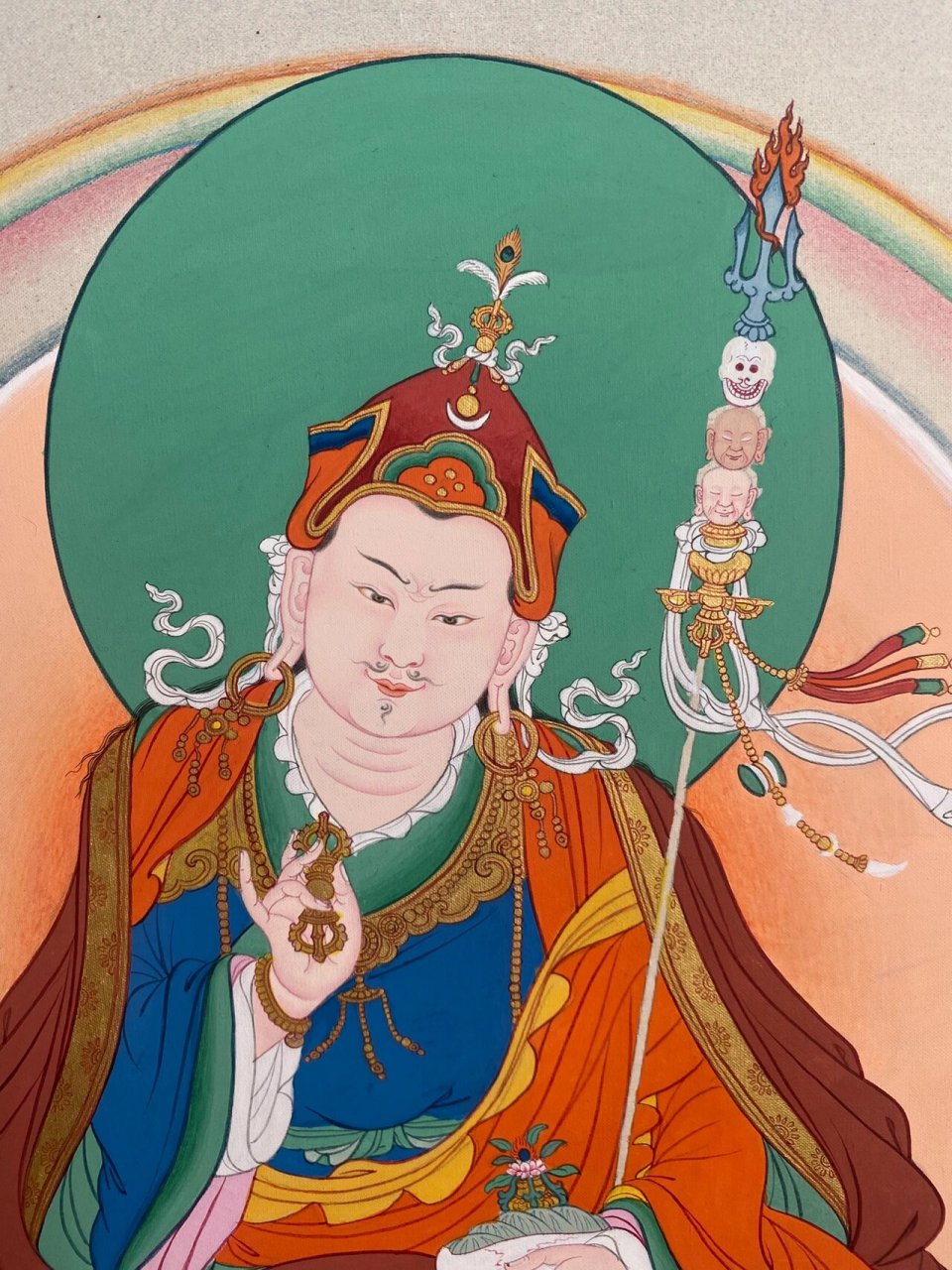 16615作为缘起,我分享的第一幅唐卡是莲花生大士.