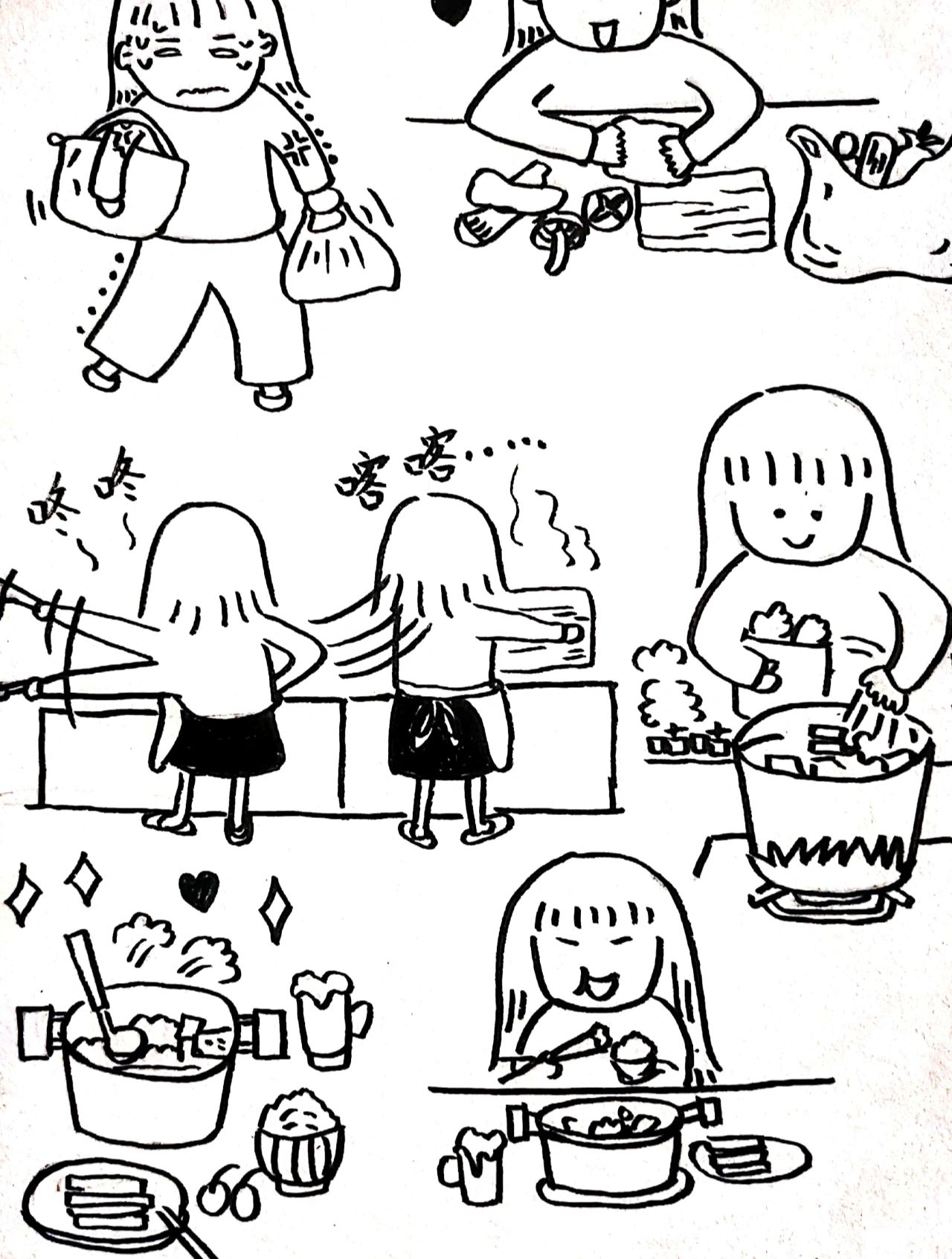 简笔画 | 小人物做饭篇