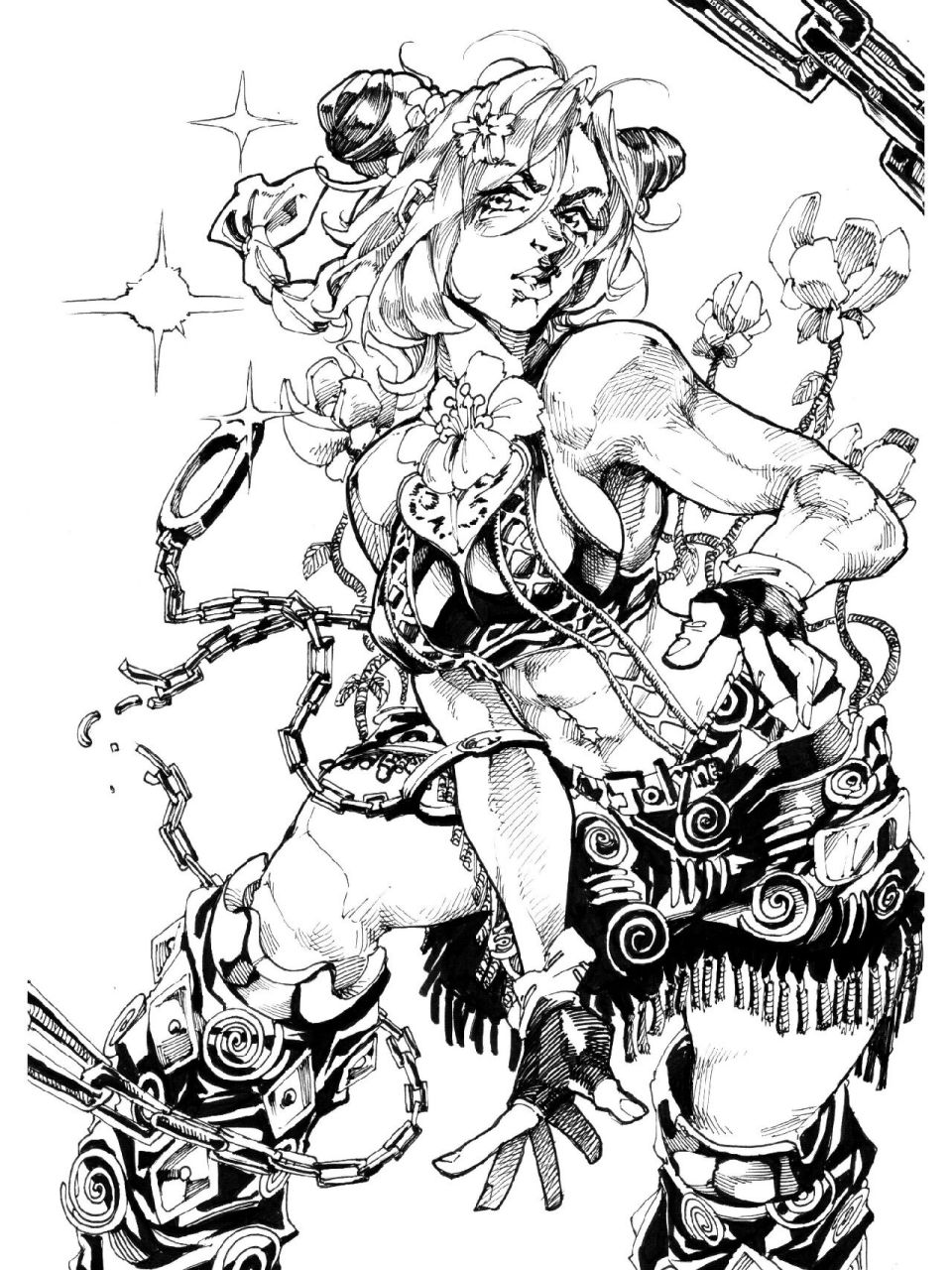 动漫人物线稿素材95萌新临摹必备97 萌新学画画 怎能没线稿71