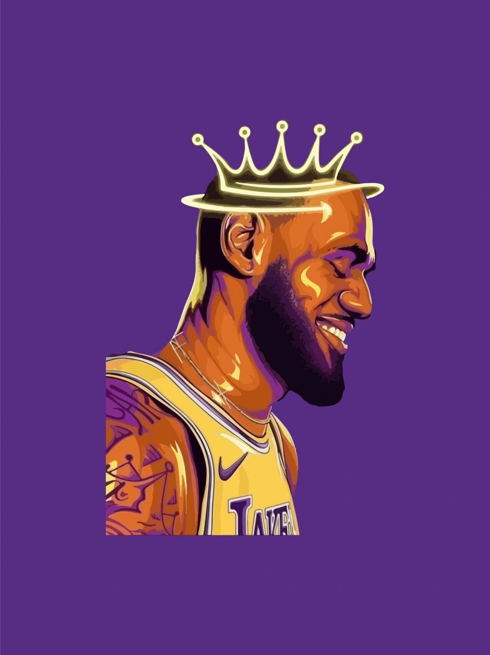 【憨瑞插画】nba球星美式插画国王詹姆斯