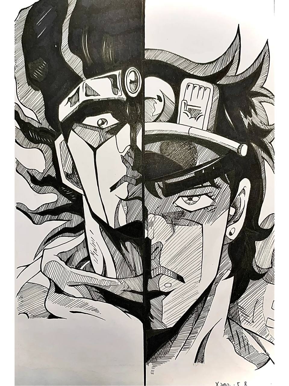 jojo 承太郎手绘 空条承太郎和白金之星 jojo再恶补一次!