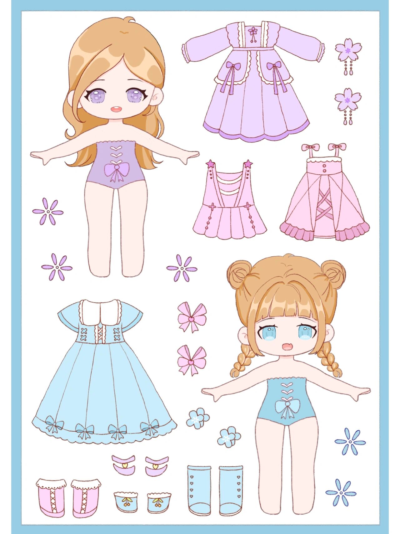 【茶小狸插画】换装秀03