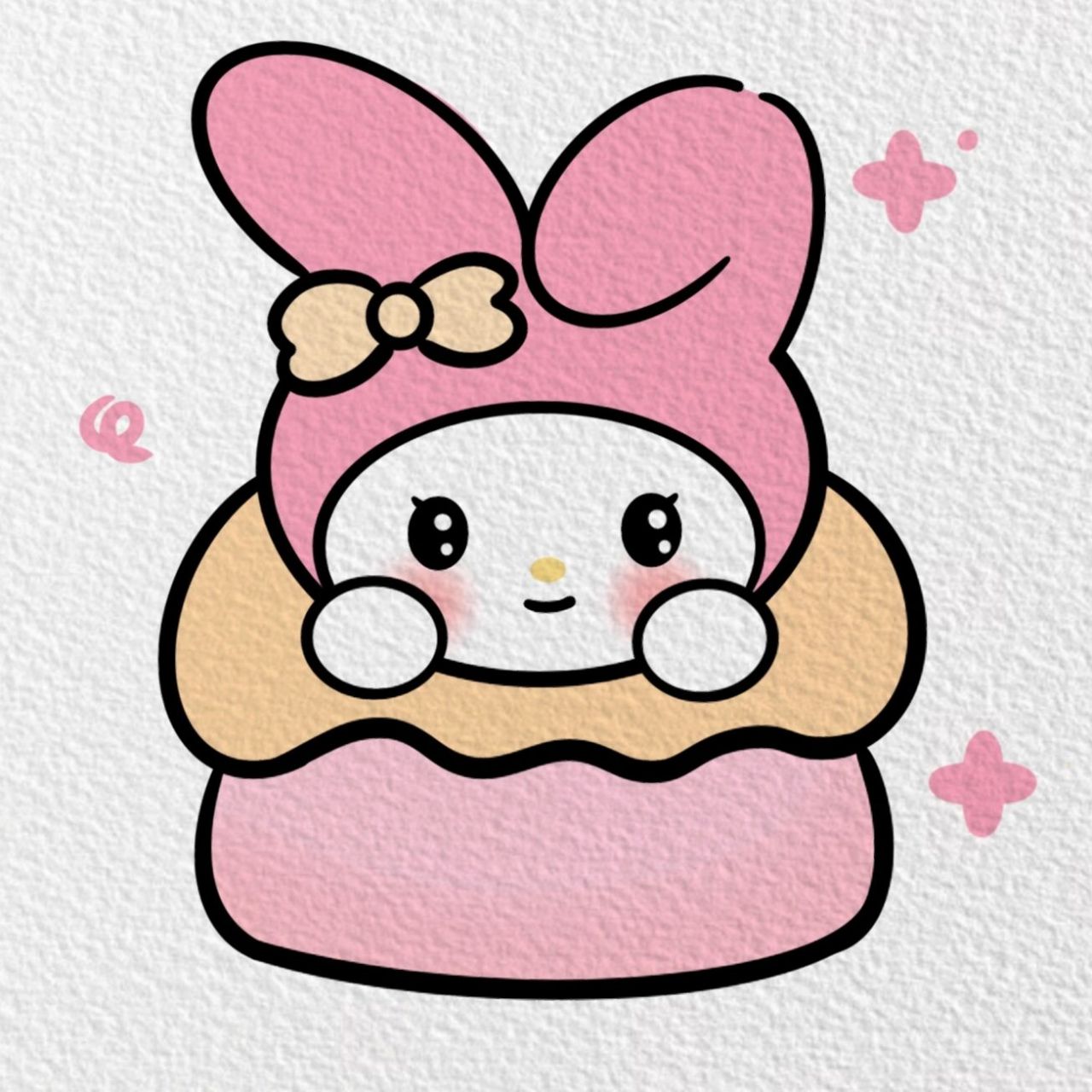 简笔画|【美乐蒂】(附过程) 98 98 98 【用具】 44procreate