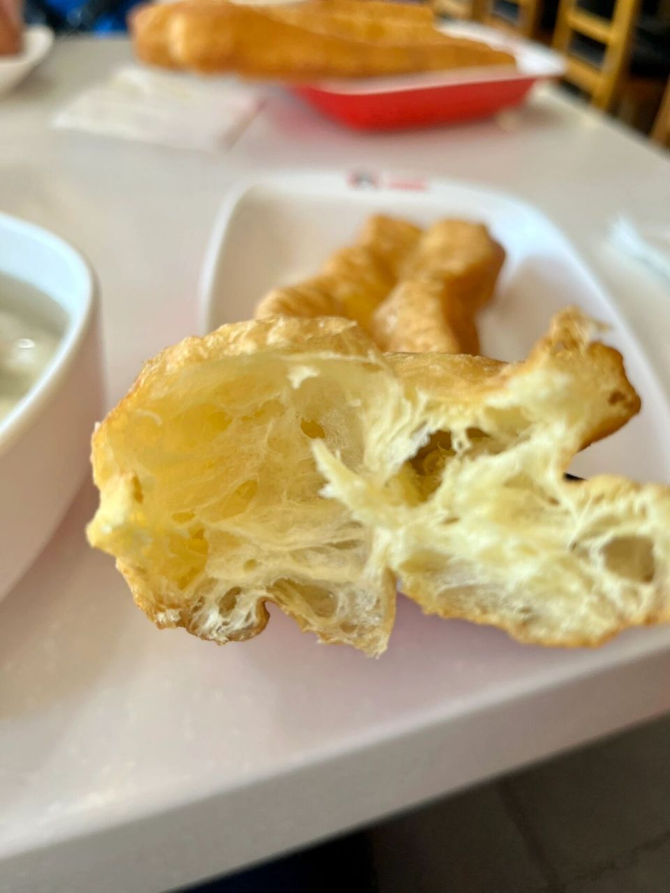 南城香早餐——蛋奶油条&馄炖 因为疫情,想尝一尝南城香的早餐,趁着