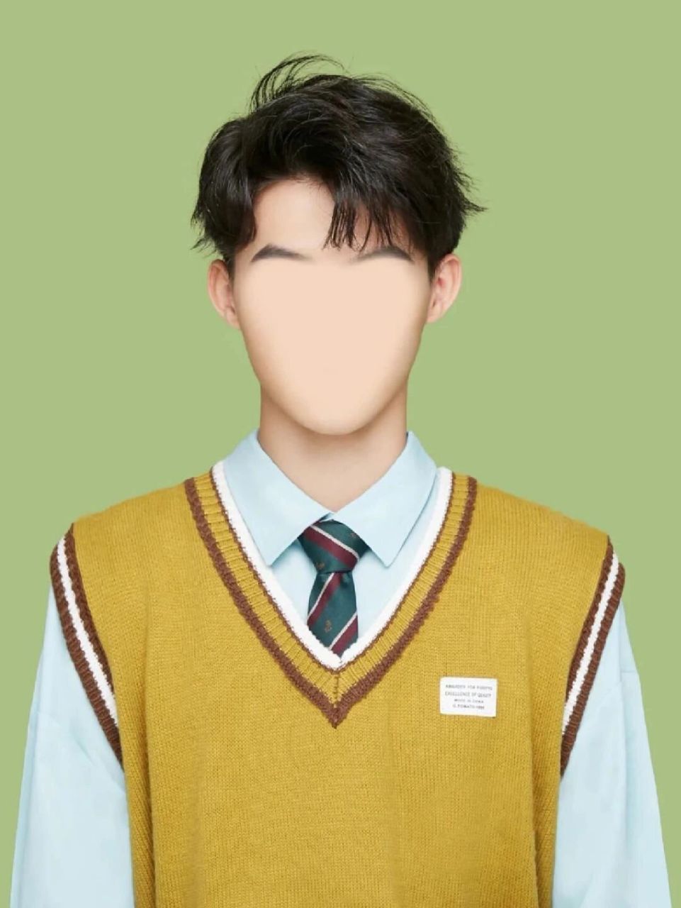 超帅的男生证件照模板来啦～ 只要有高清正脸照9315修哦!
