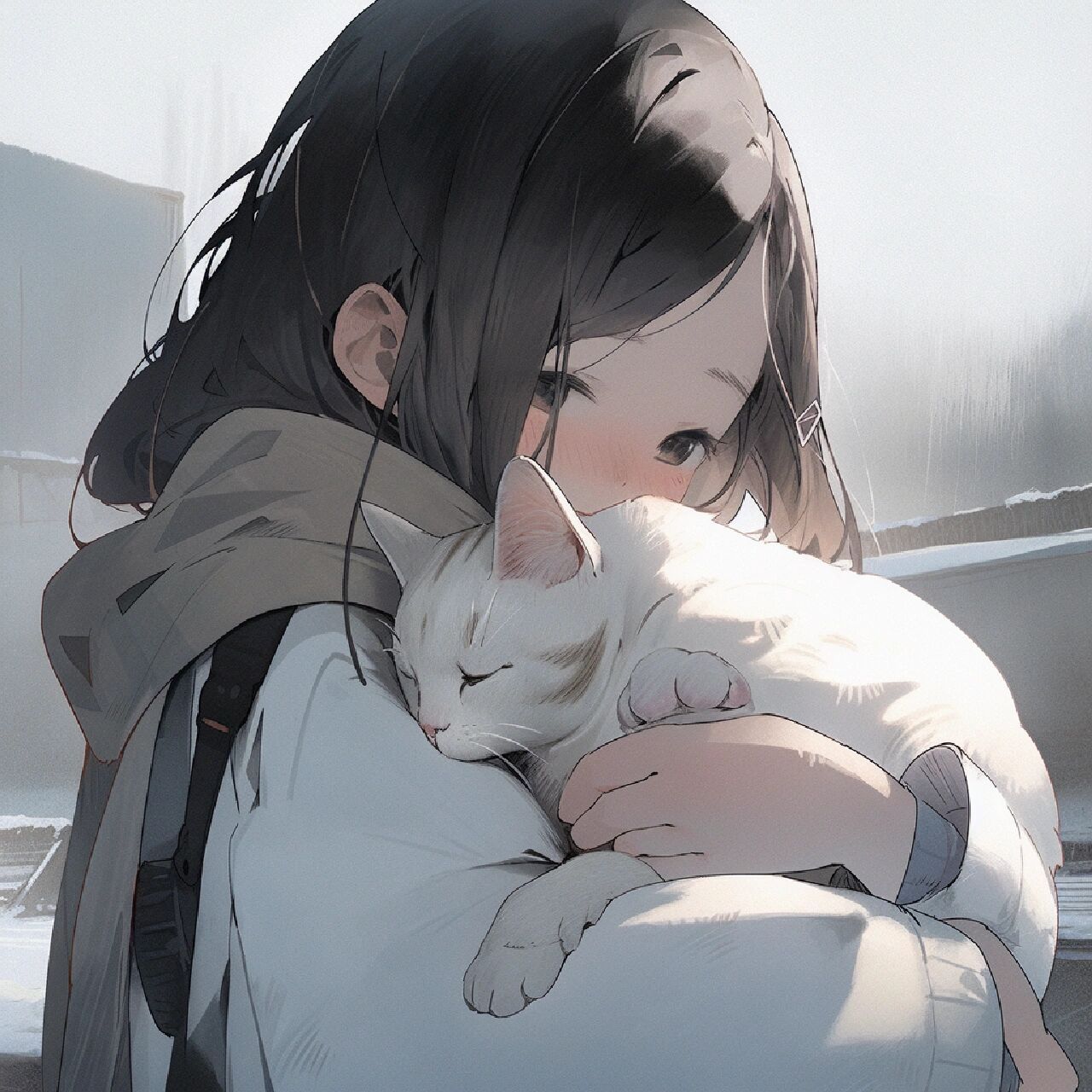 可爱猫猫头像第二弹丨少女与猫猫 应粉丝要求创作了一期猫猫女头希望