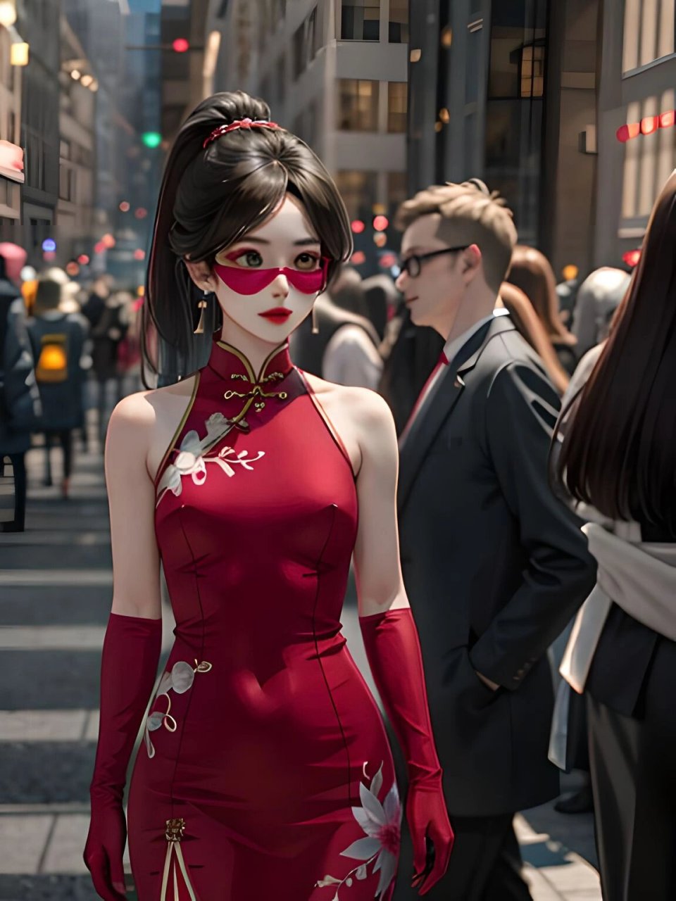 1980s·上海滩头号女杀手·红色紧身旗袍