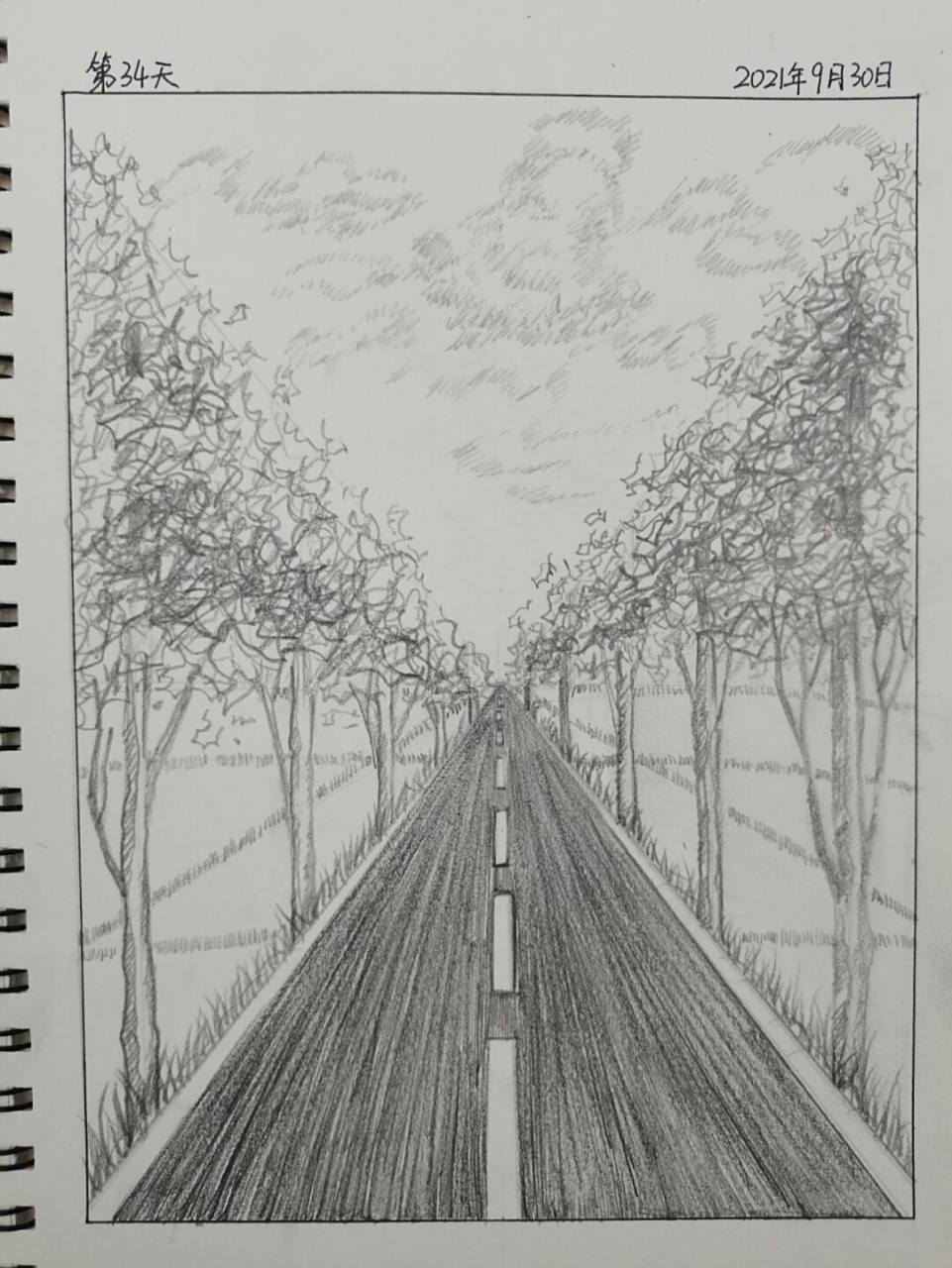 一点透视 回家的路 假期愉快 一路顺风day34 7715一点透视学画