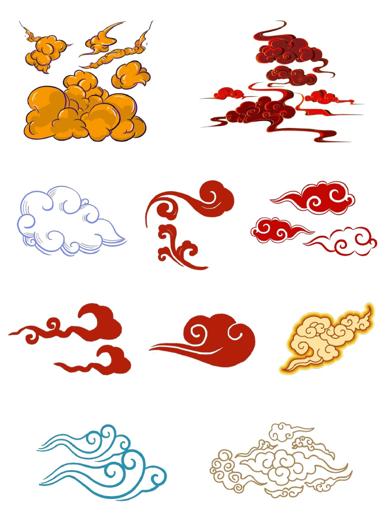 97中国风|古风祥云7815免抠素材分享97