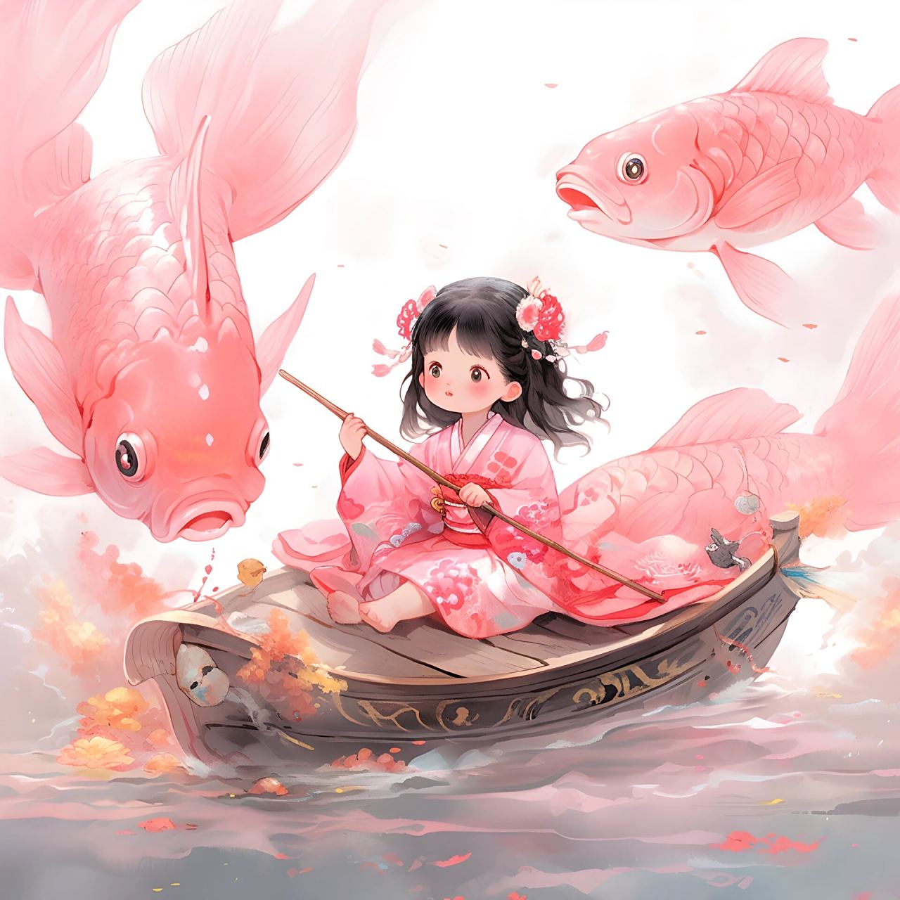 上岸头像|锦鲤女孩 乘风破浪 上岸啦