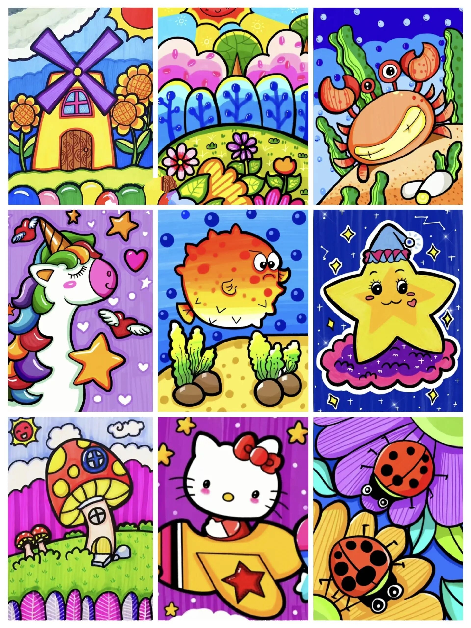 少儿美术儿童画简笔画 可爱/创意