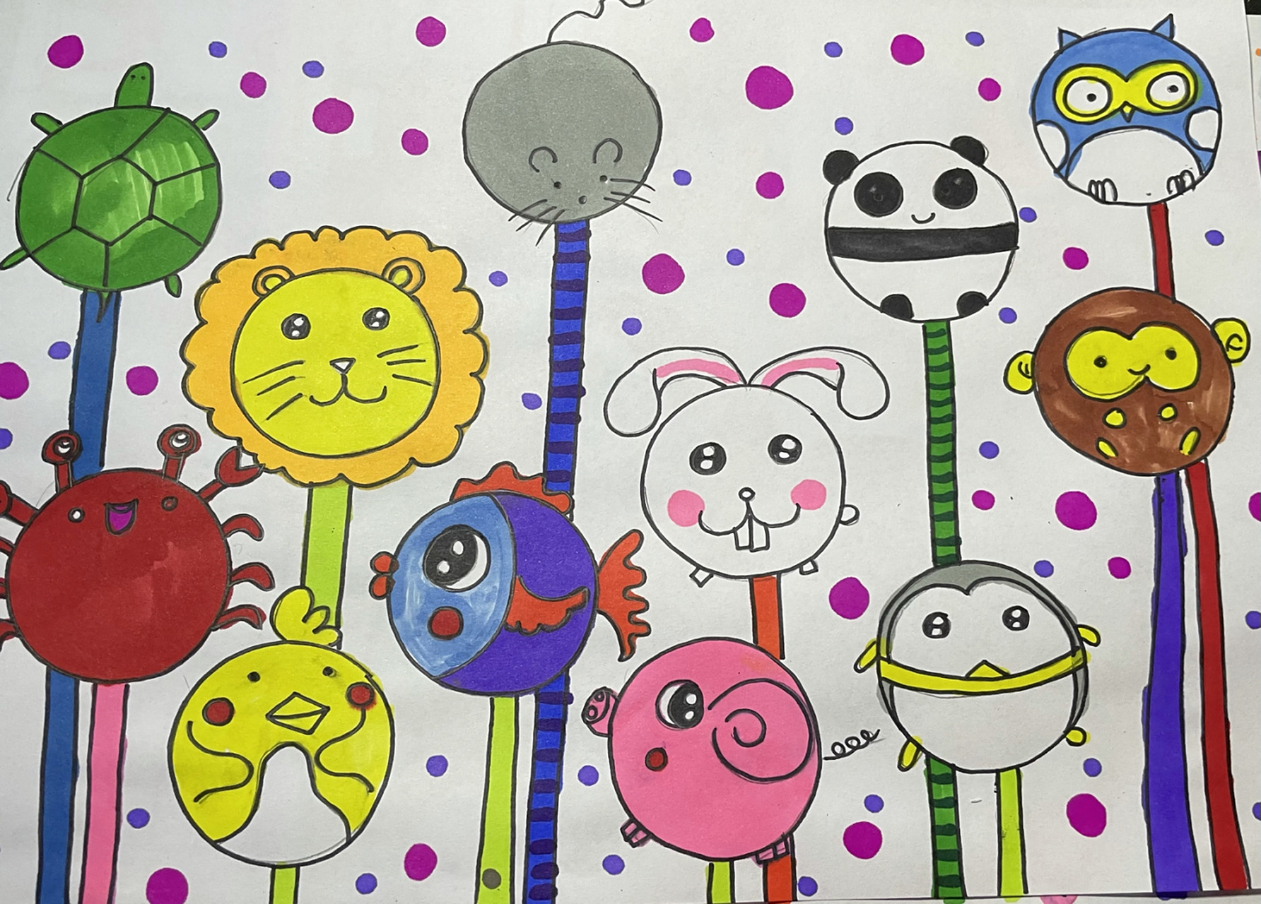 圆形的小世界/创意美术