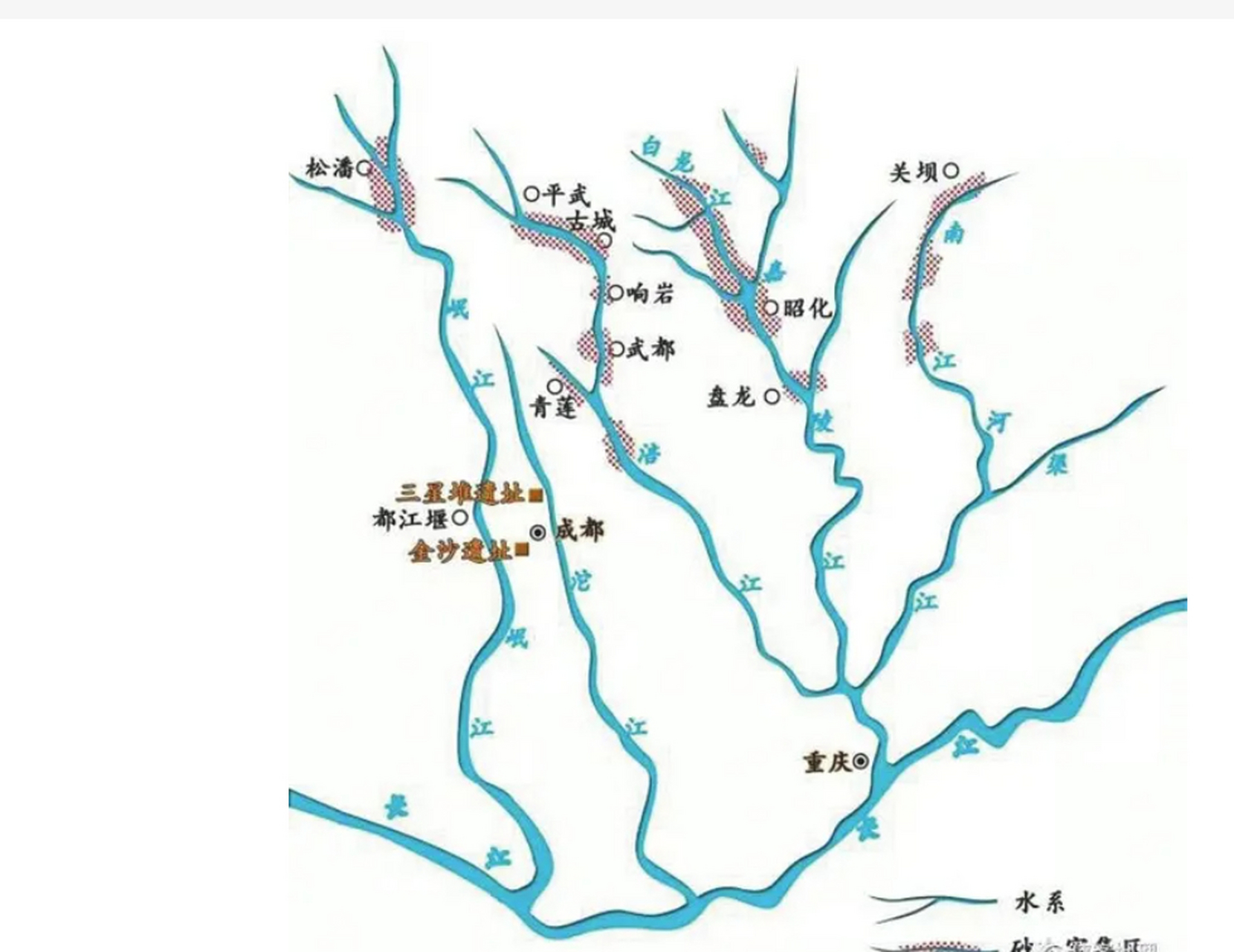 都城在三台县郪江古镇.处于巴国和蜀国中间缓冲地带