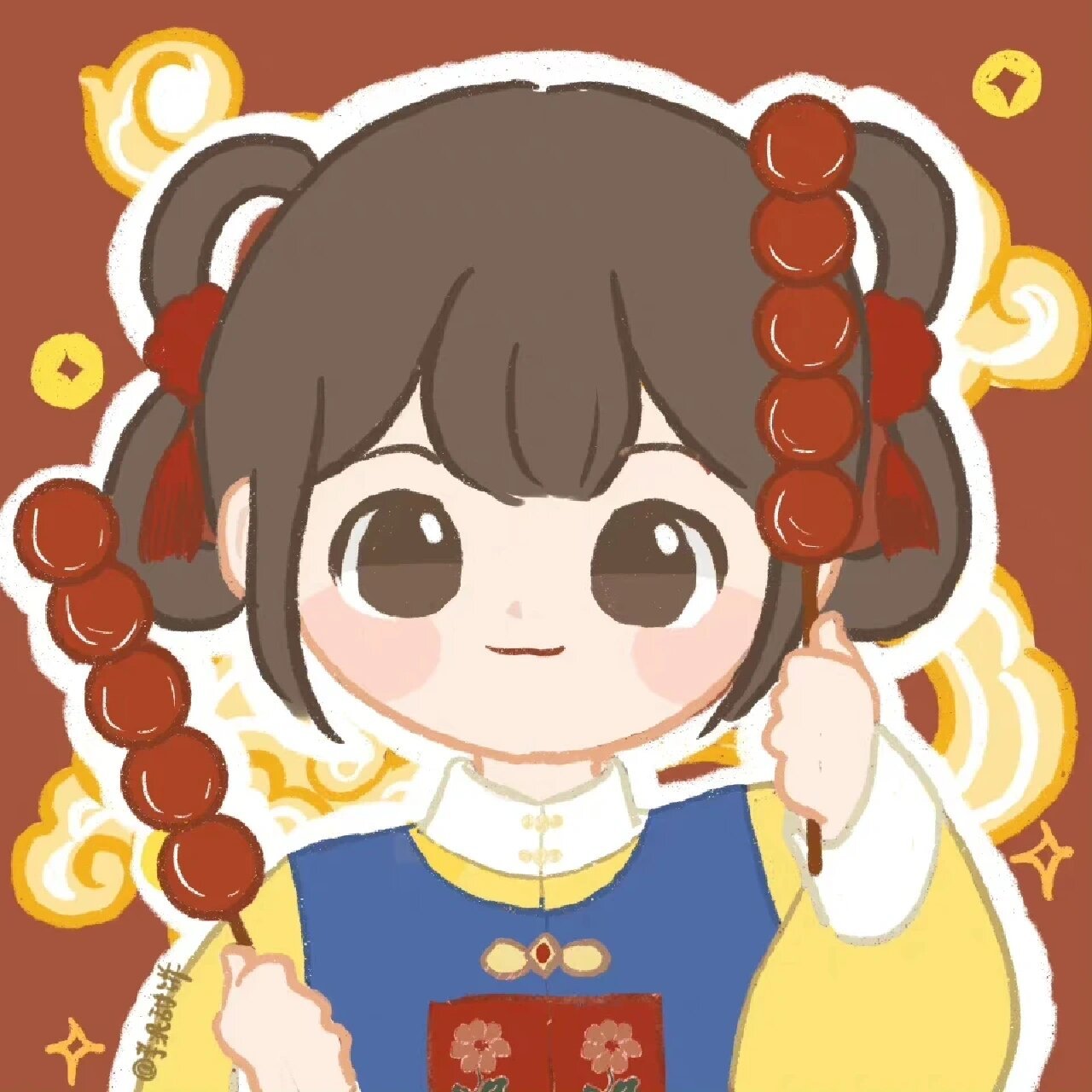 女生可爱新年动漫头像
