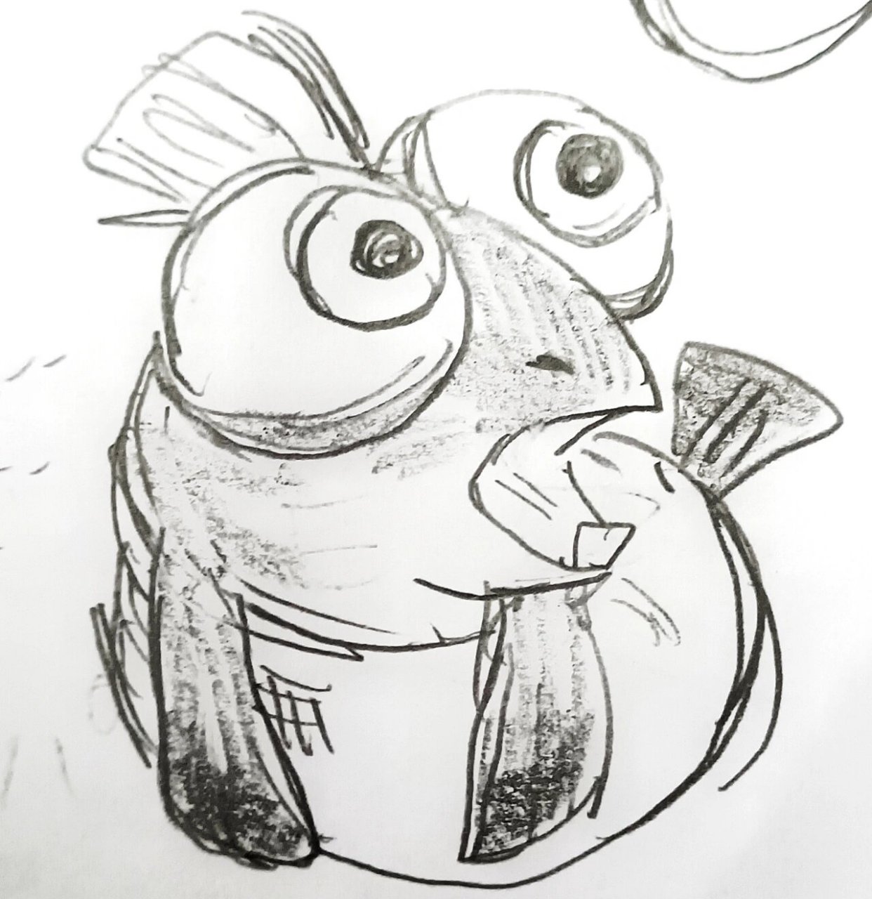 一些手绘小鲑鱼 宝宝,可爱,舔舔