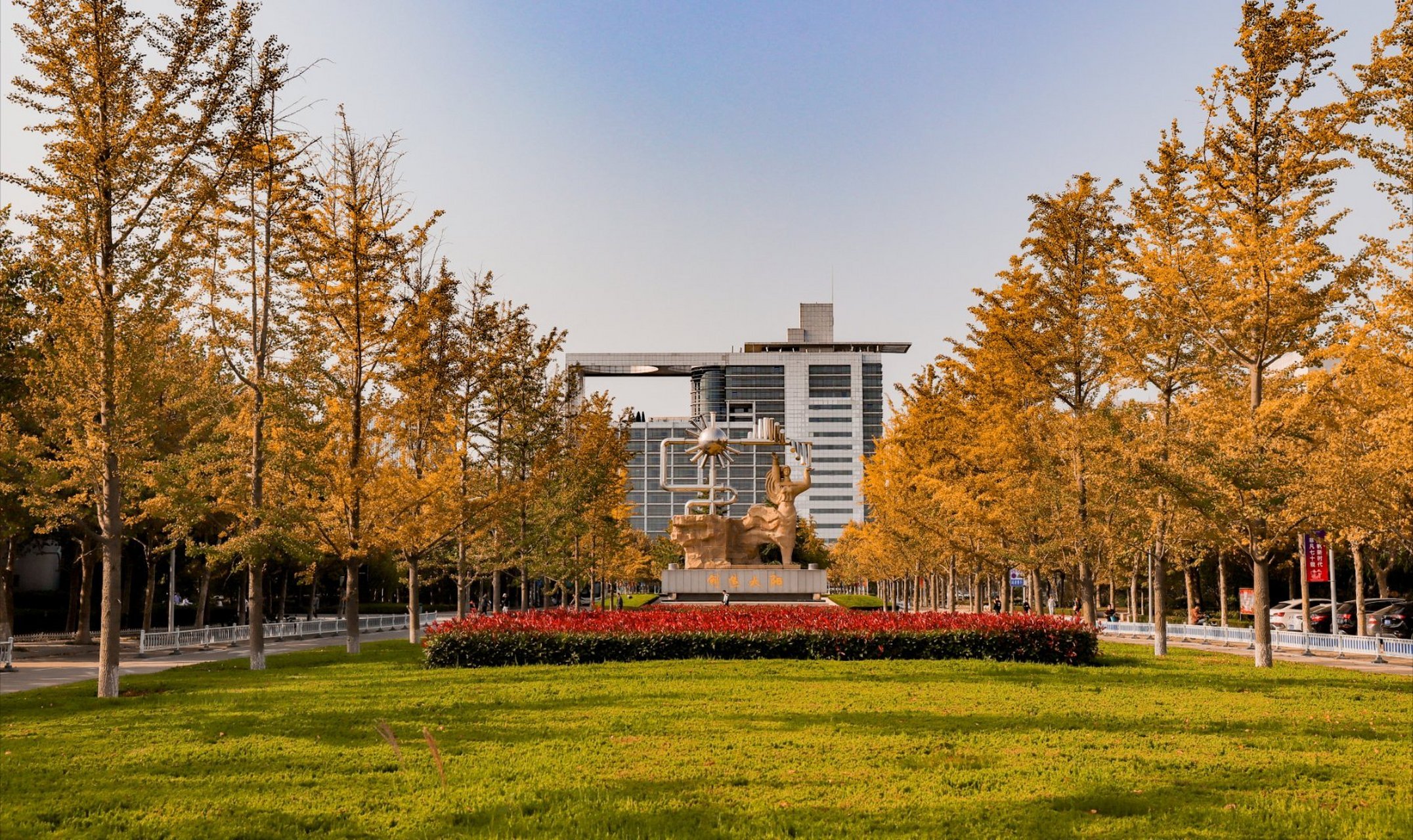 中国石油大学##石大光影##校园随手拍#   秋天的风吹到了石大  快和