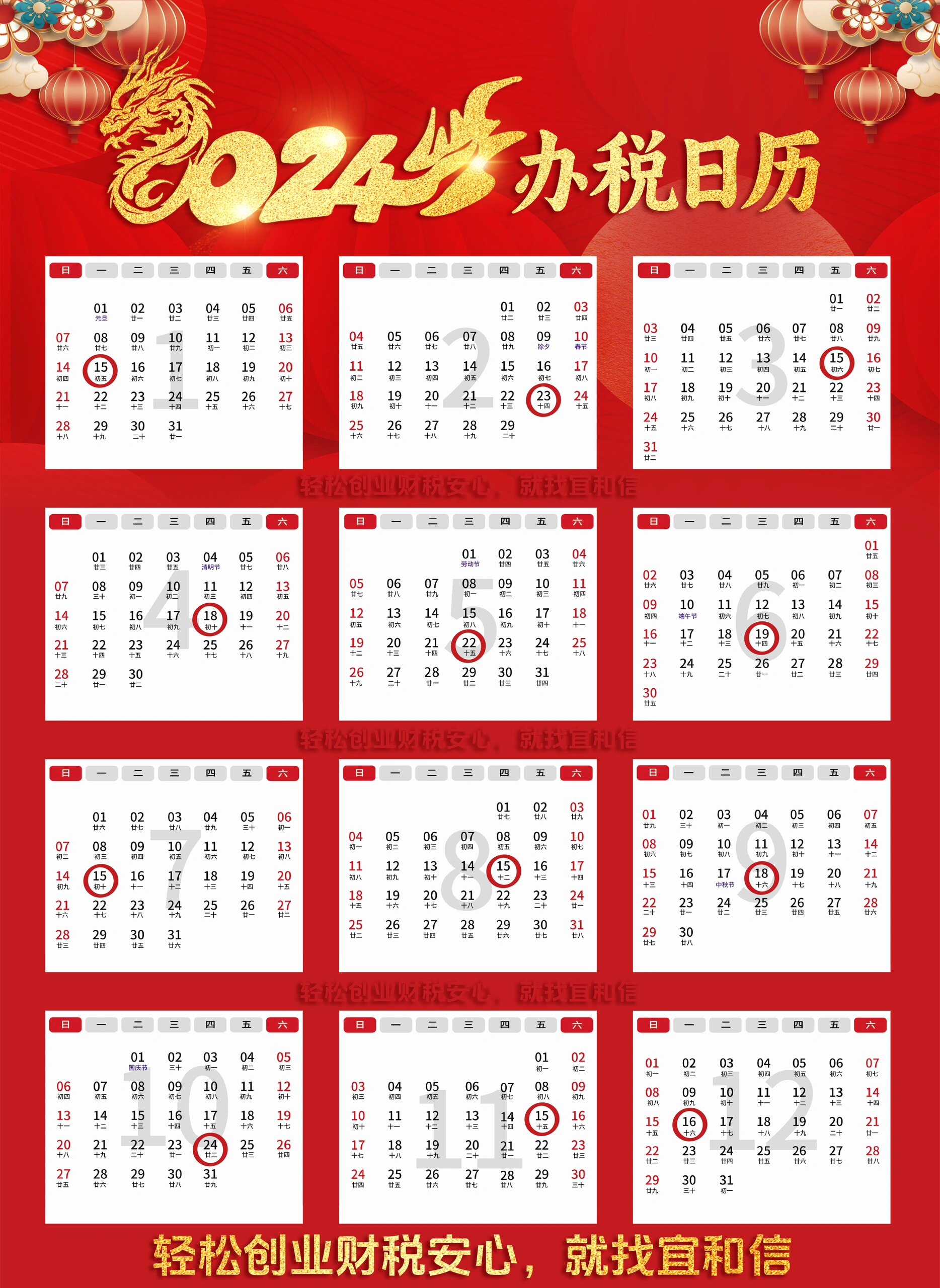 二,2月10日至17日放假8天,申报纳税期限顺延至2月23日.