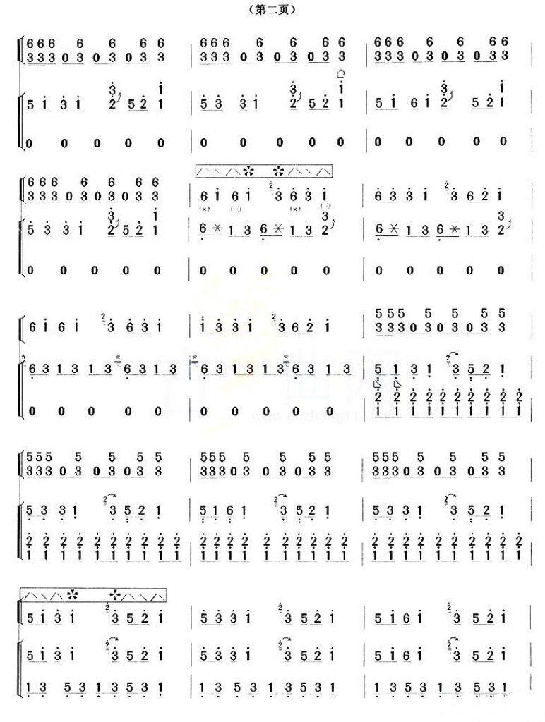 琵琶曲谱《阿细跳月