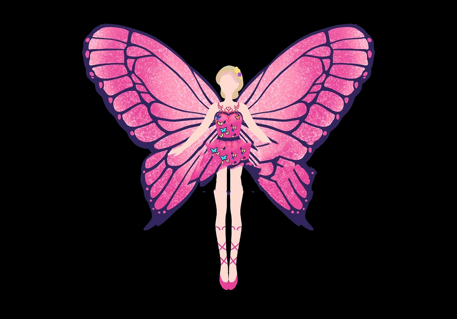 芭比icon95蝴蝶仙子 最近尝试着把芭比的icon捡起来继续画了(因为