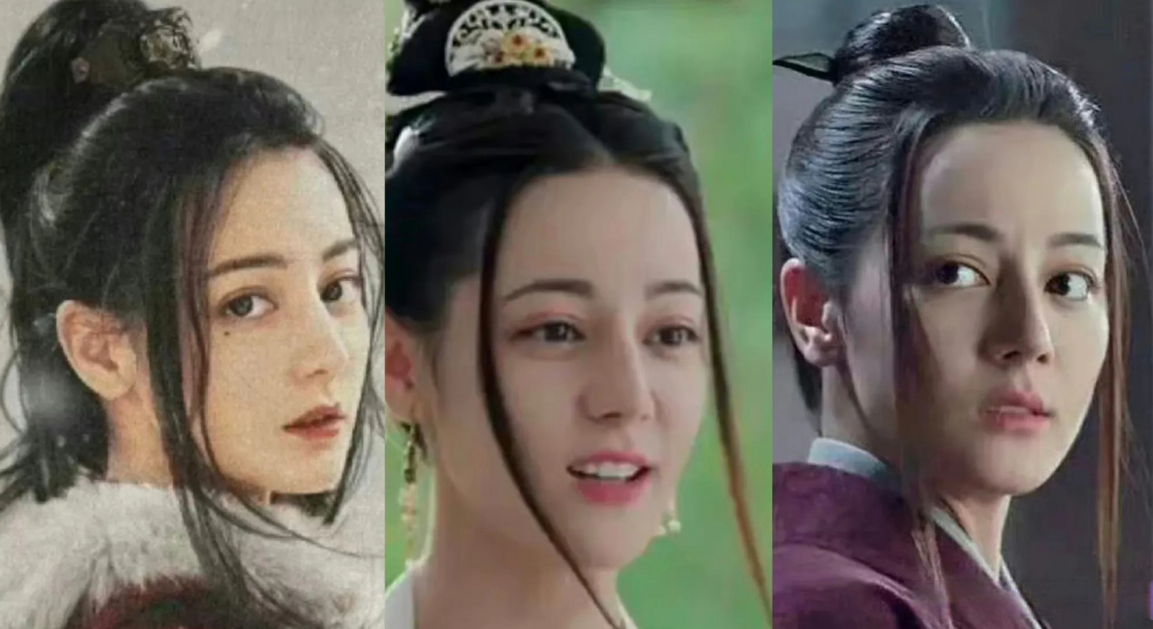 迪丽热巴真的不适合这种须须造型,看起来容易显男相且老!