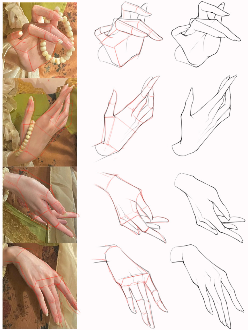 多角度手部画法 i 手控宝子们在哪里99 99别人