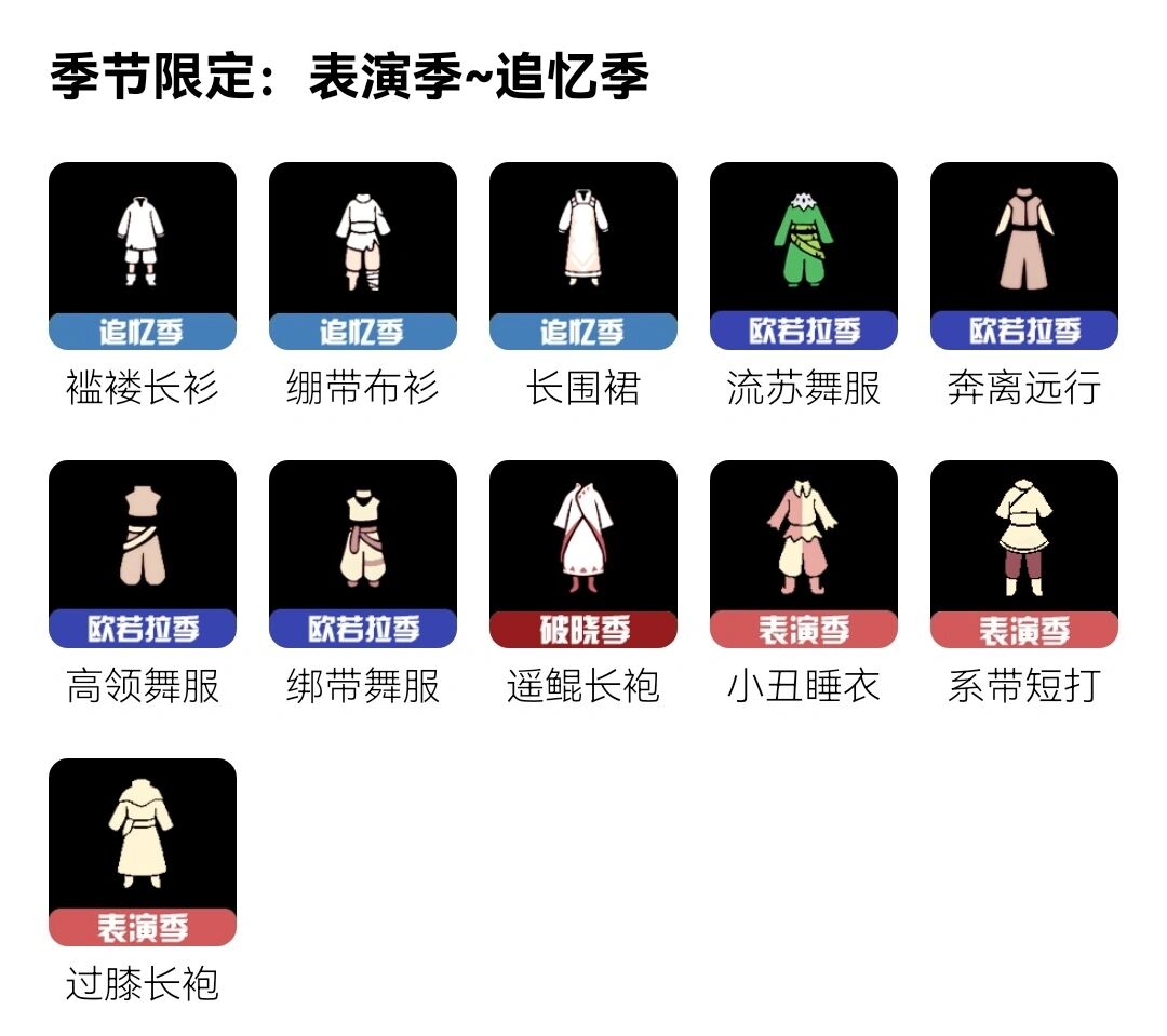 光遇裤子全图鉴 常住先祖裤子与星盘上的先祖兑换,季节限定裤子(毕业