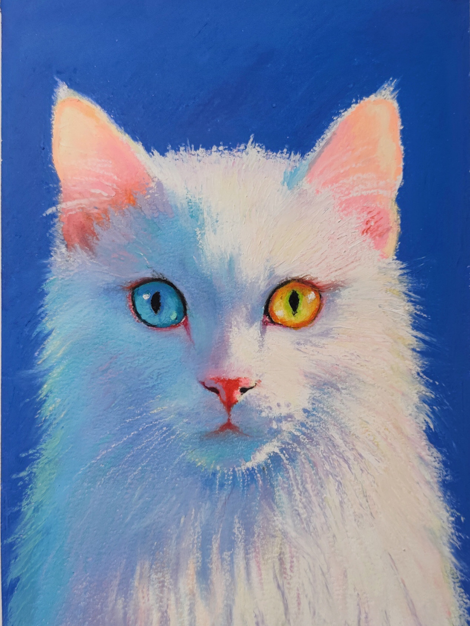 削尖了画! 油画棒主要是鲁本斯,纸就是普通水彩纸,厚一点的就可以.