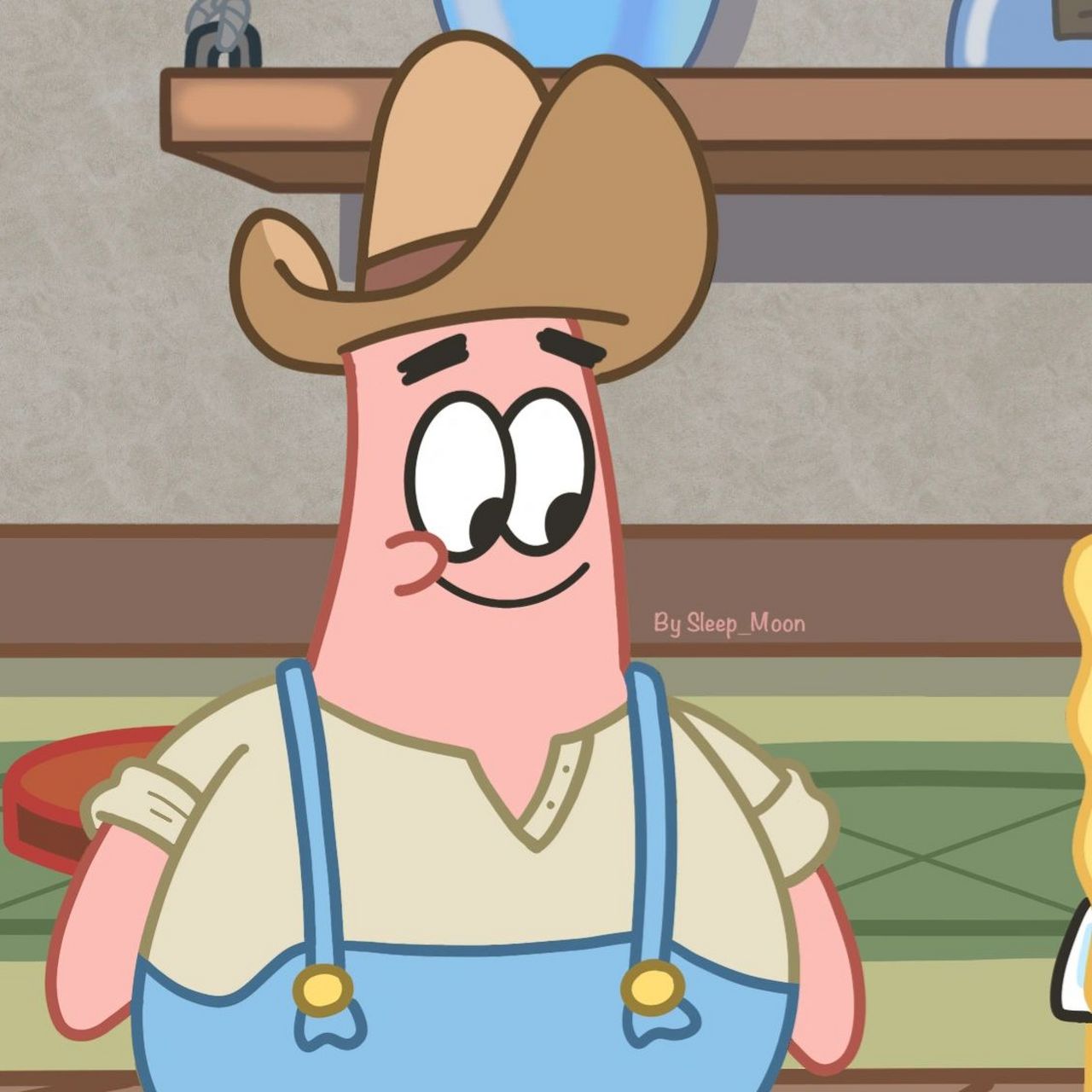 情头‖派大星海绵宝宝 我是一个牛仔~ 来酒吧只点牛奶