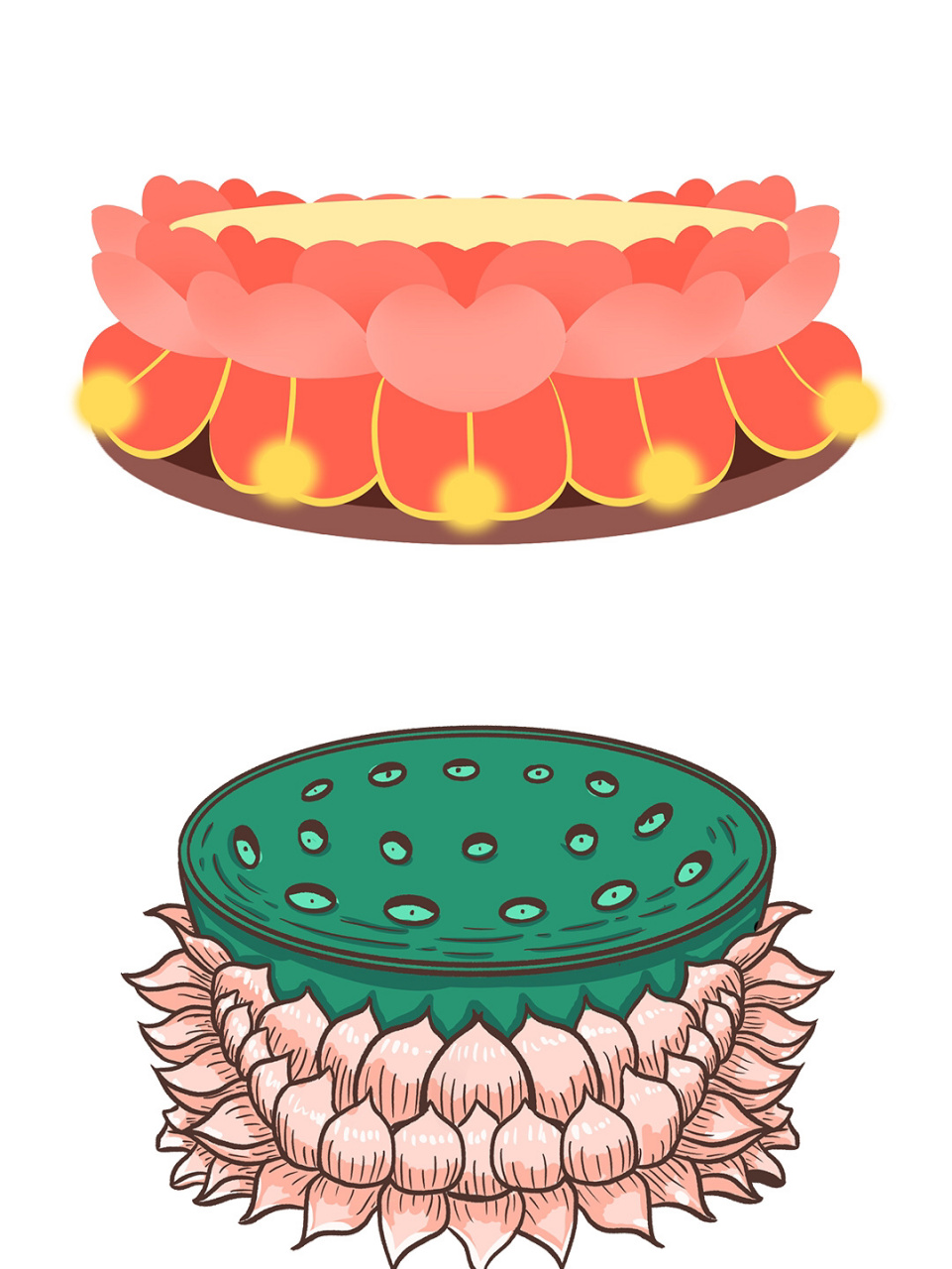 莲花座图片白描图片