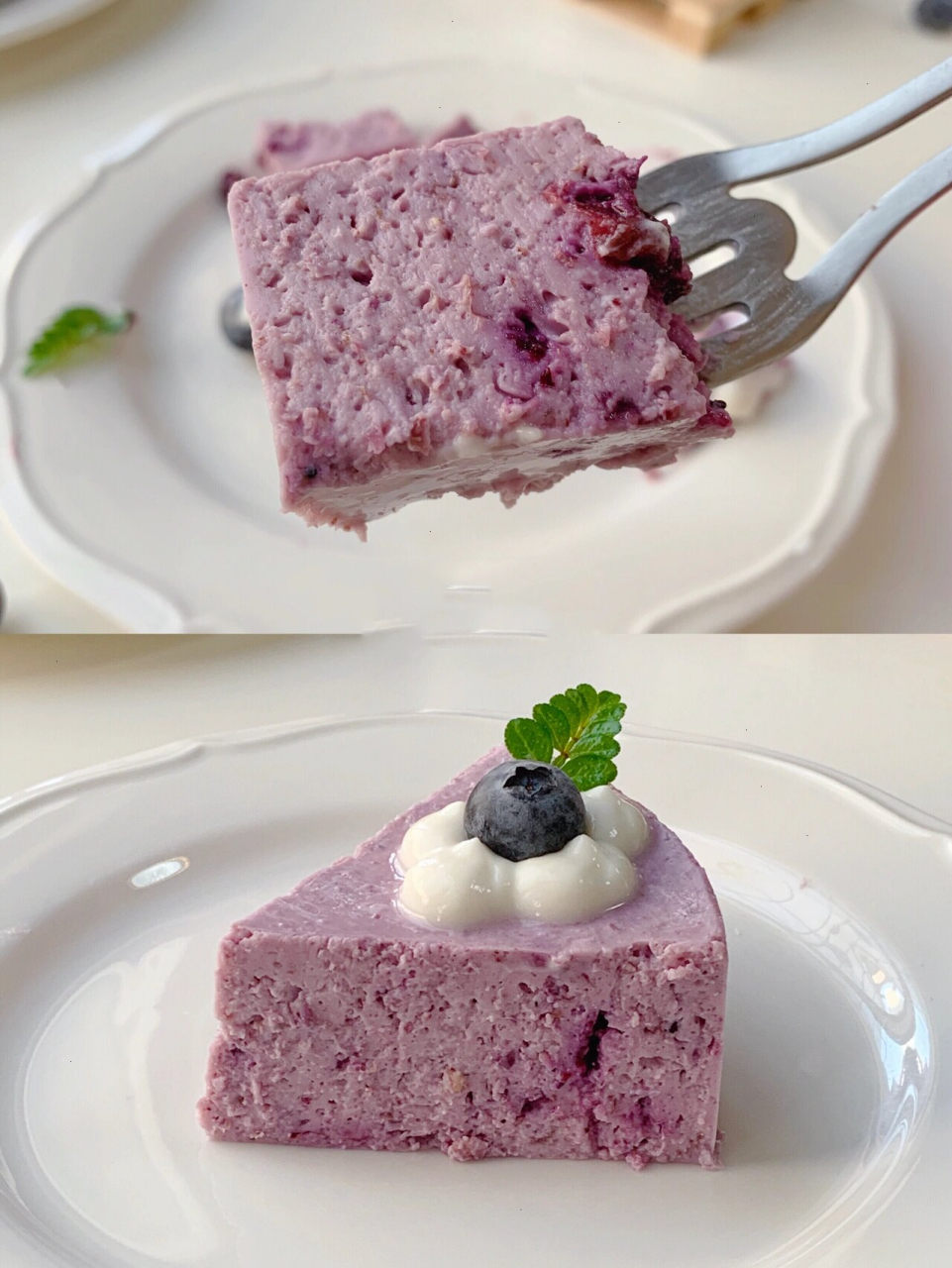 97搅一搅就能搞定懒人甜品~蓝莓酸奶慕斯90!