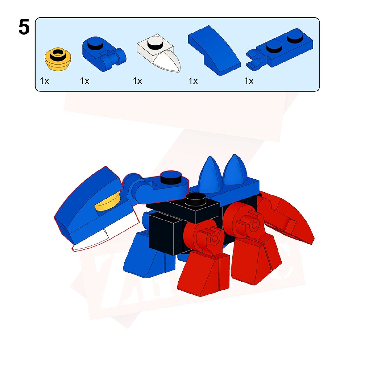 乐高积木巨型原创幻影双头龙拼搭步骤