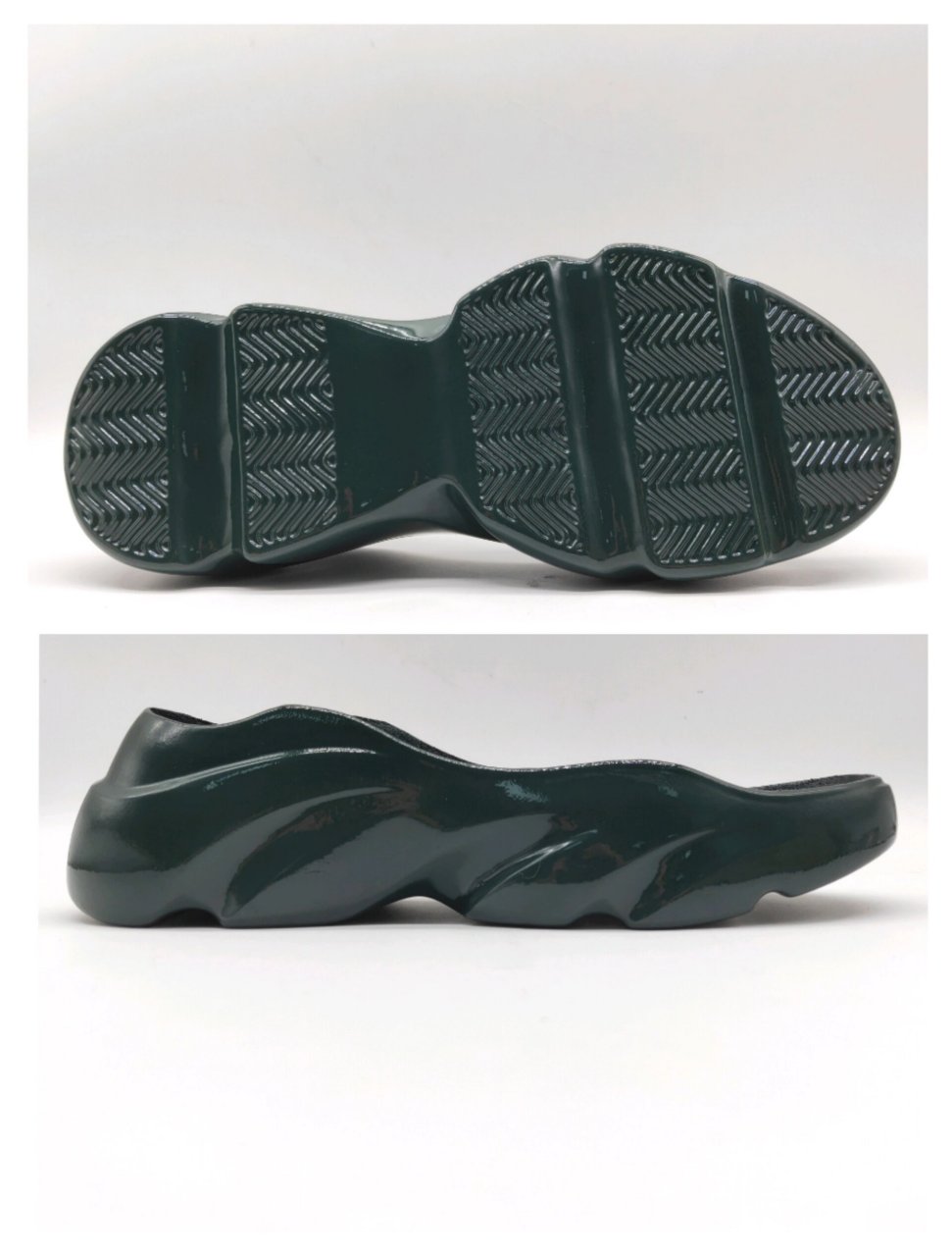 广东底厂,专业做鞋底20年73 橡塑发泡ip鞋底,电镀墨绿色,我93太爱