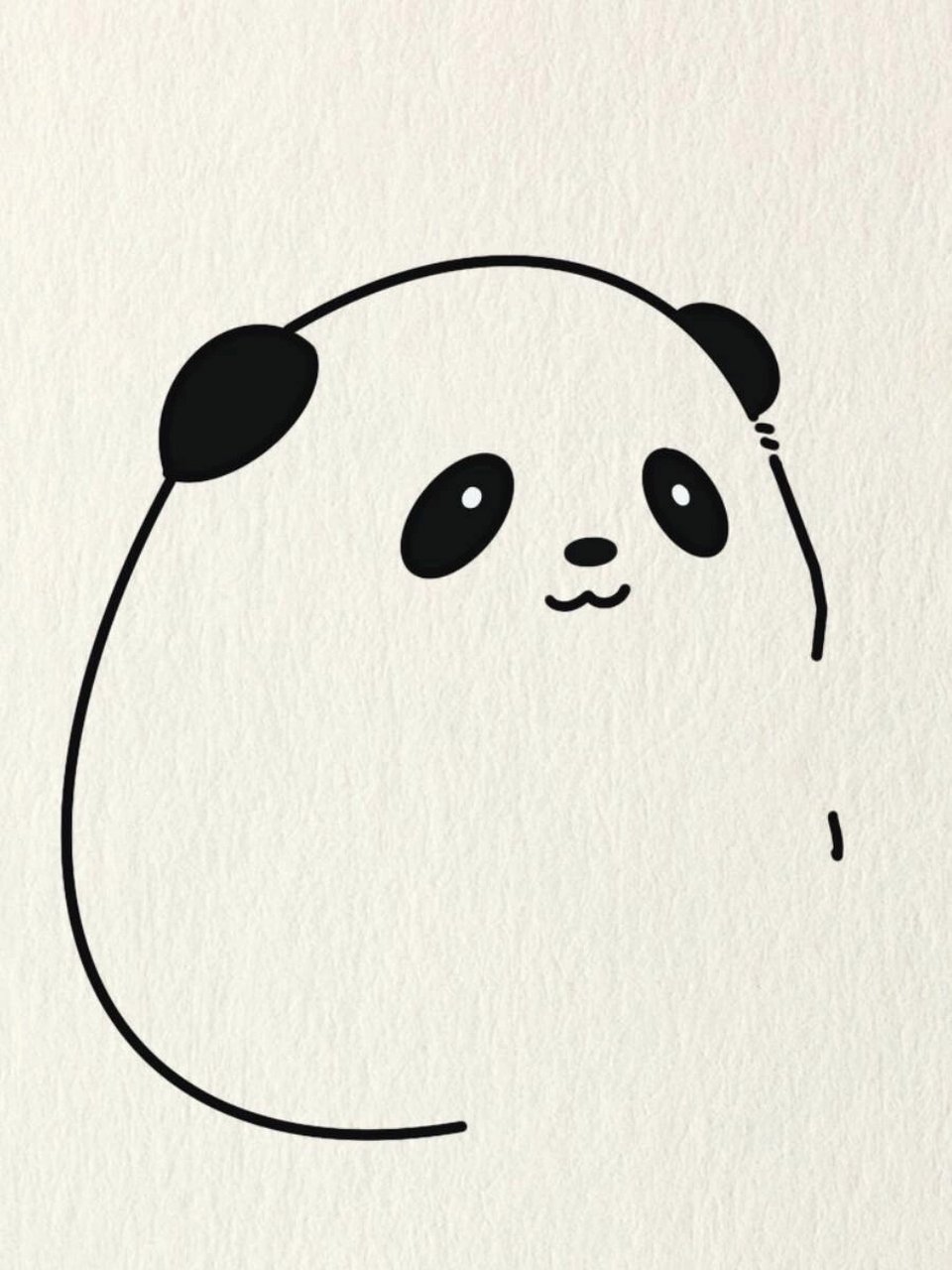 儿童简笔画小熊猫画法图片