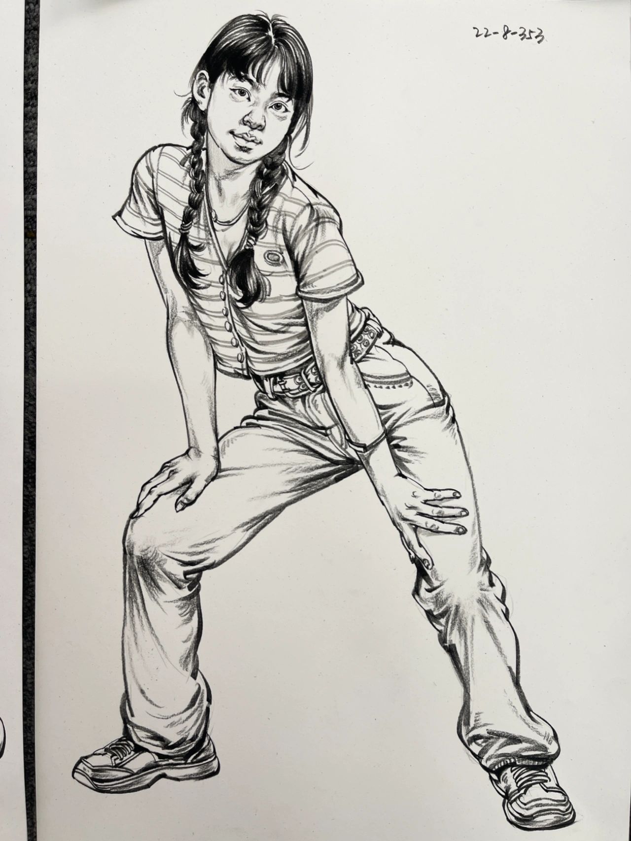 每日速写-女青年完整示范