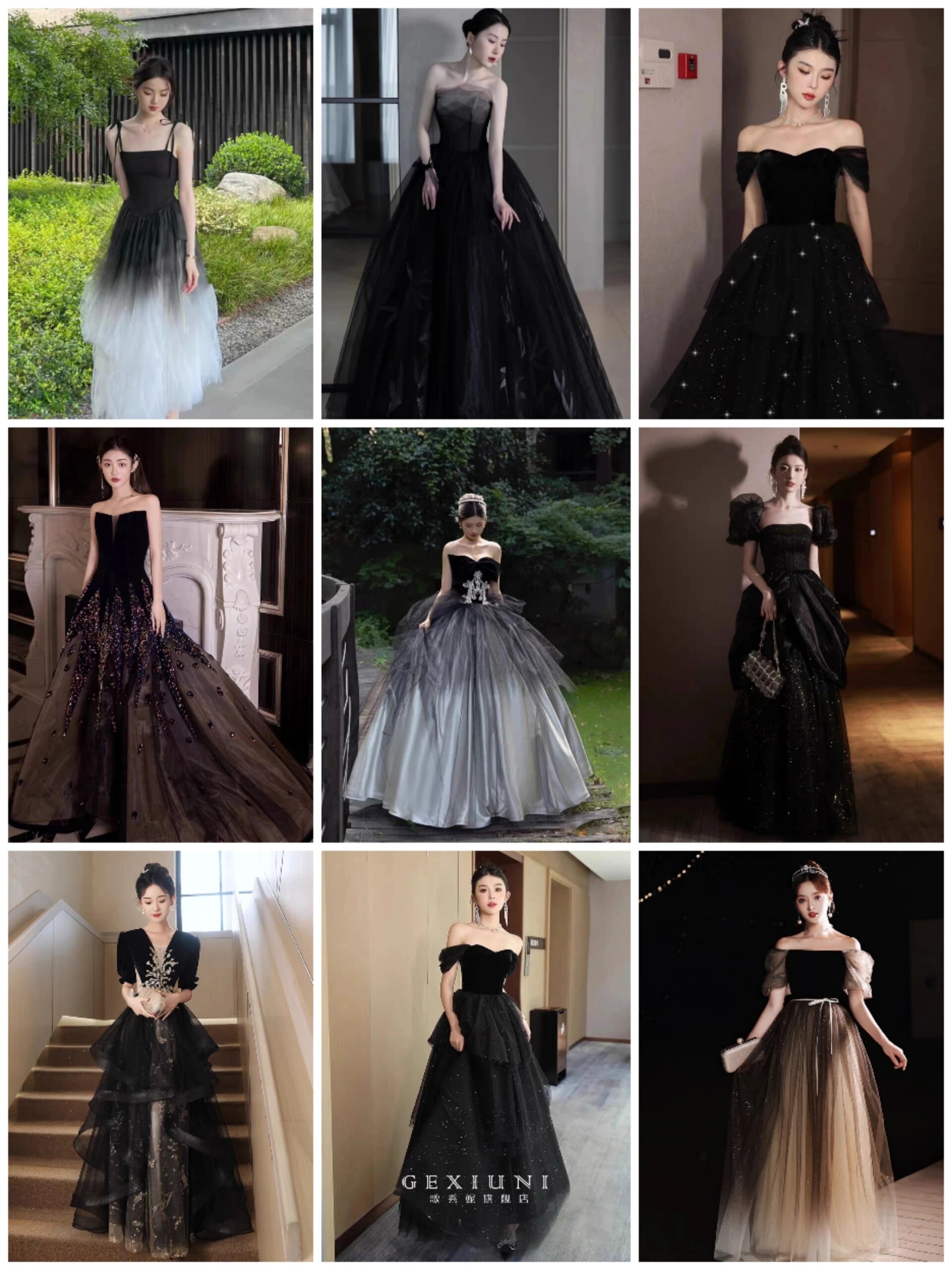 各色系小众晚礼服合集 香槟色和蓝色的礼服真的太绝美了,真的是心头爱