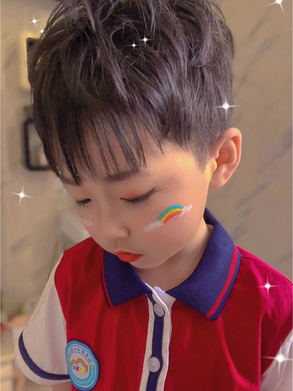 六一儿童节小班男童,舞台妆!