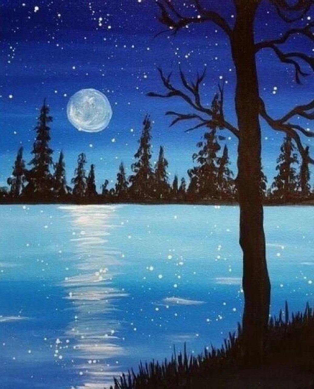 水粉画素材|丙烯风景|水彩风景|色彩风景画